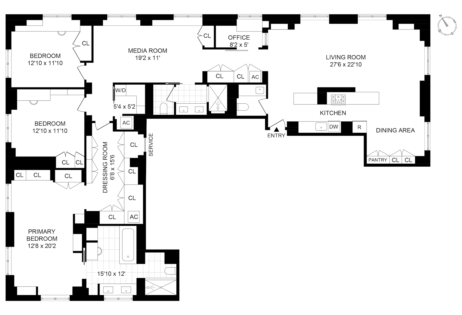 Floorplan for 188 East 70th Street, 17CD