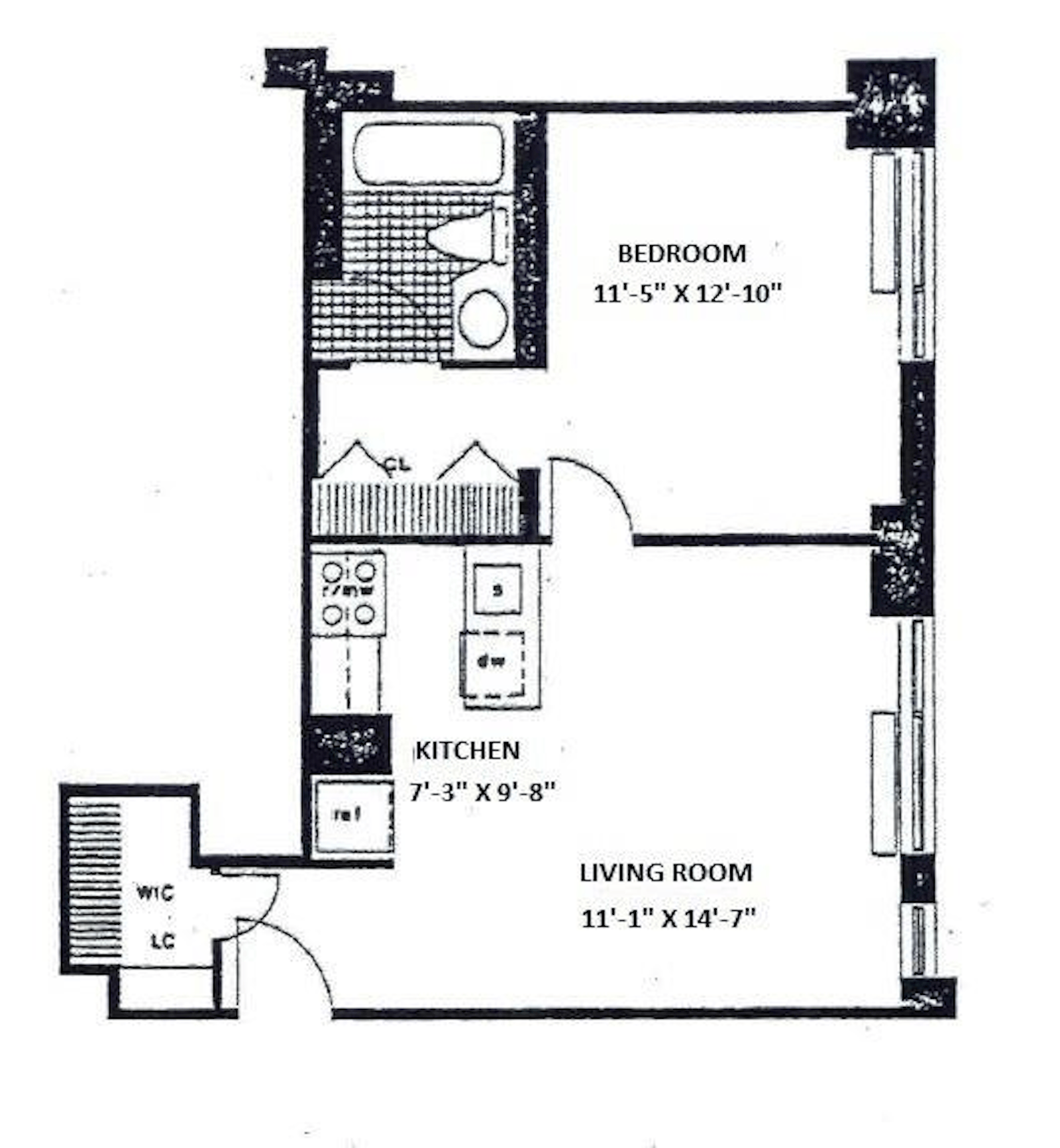 Floorplan for 270 West 17th Street, 4E