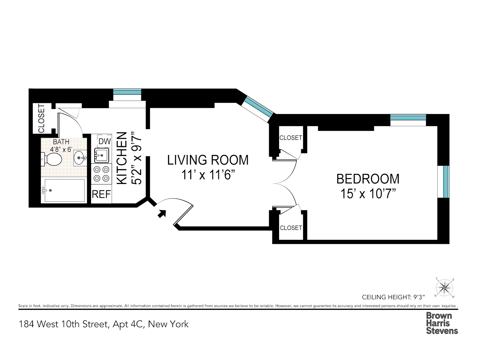 Floorplan for 184 West 10th Street, 4C