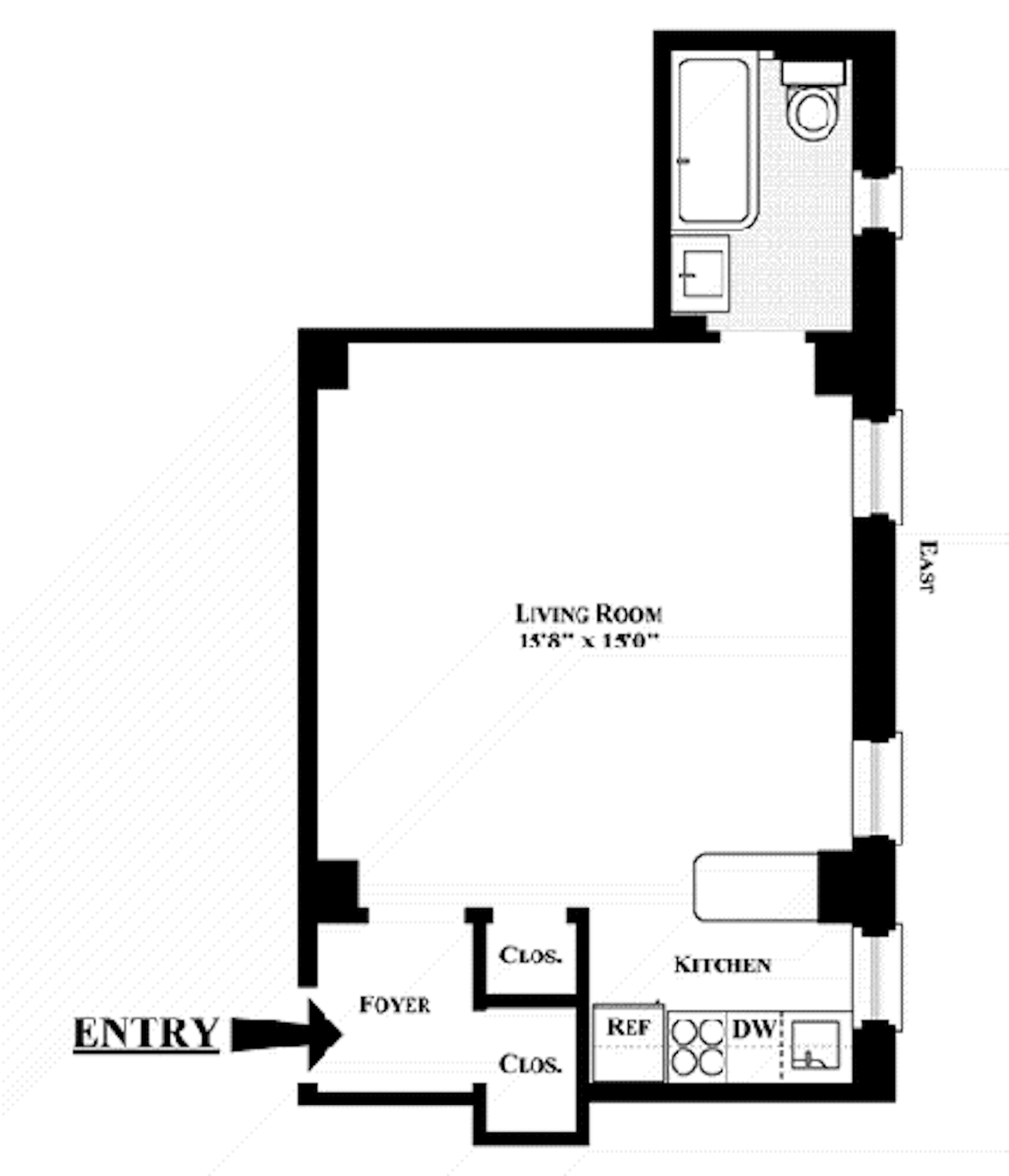 Floorplan for 17 West 64th Street, 2D