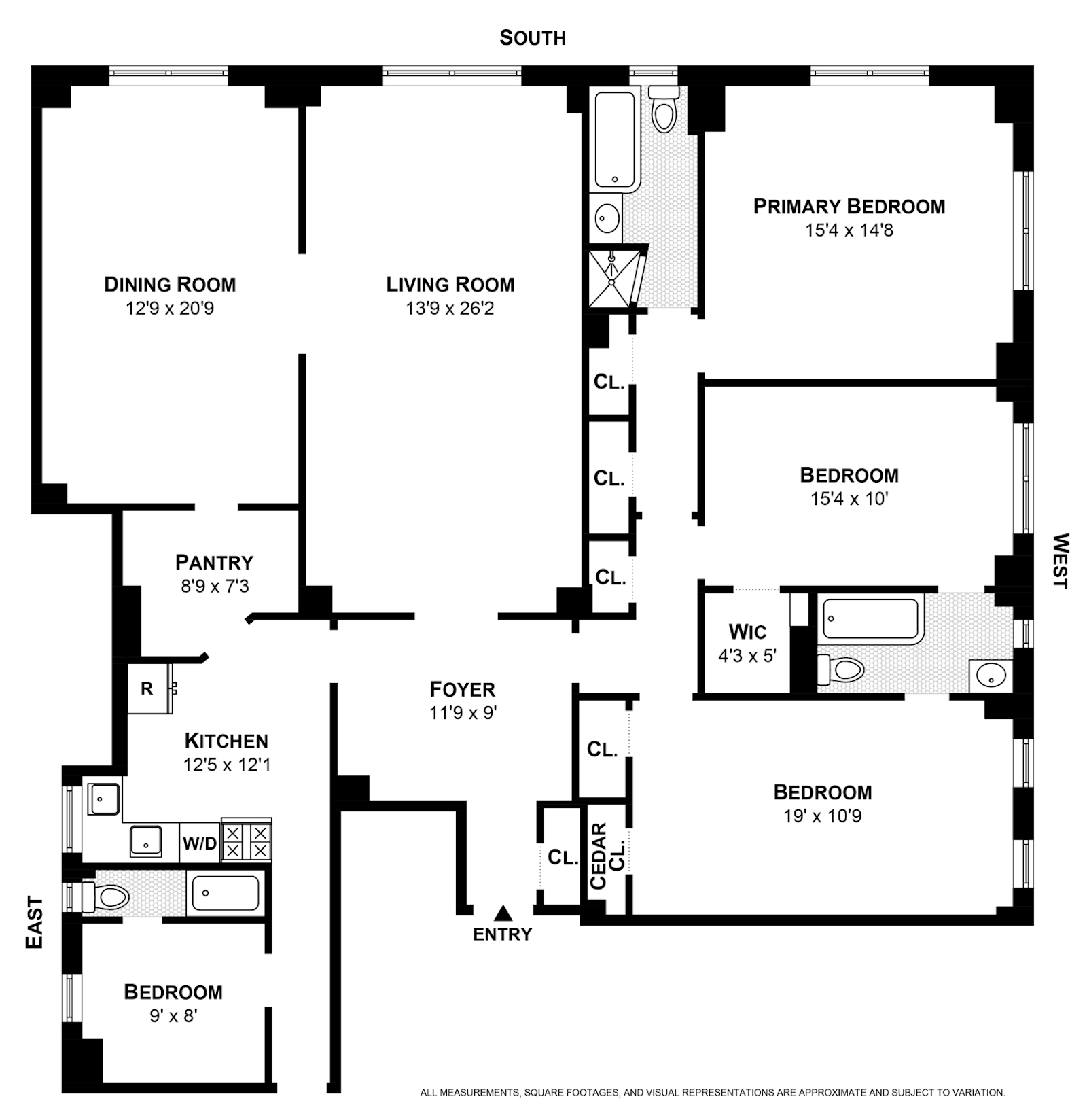Floorplan for 440 West End Avenue, 3B