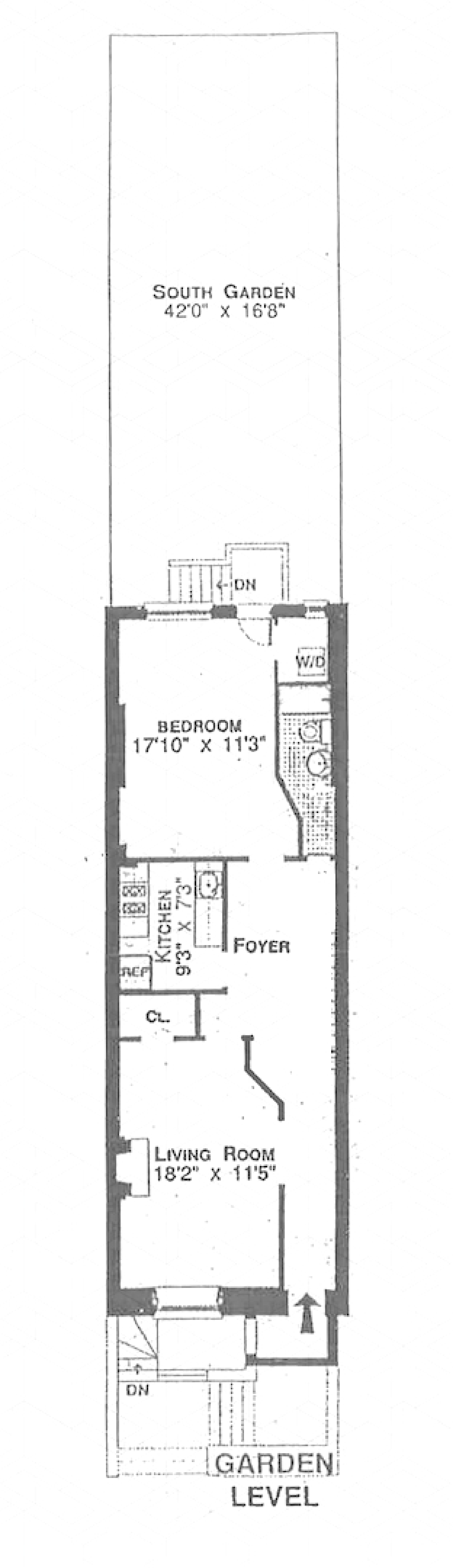 Floorplan for 312 West 115th Street, GARDEN