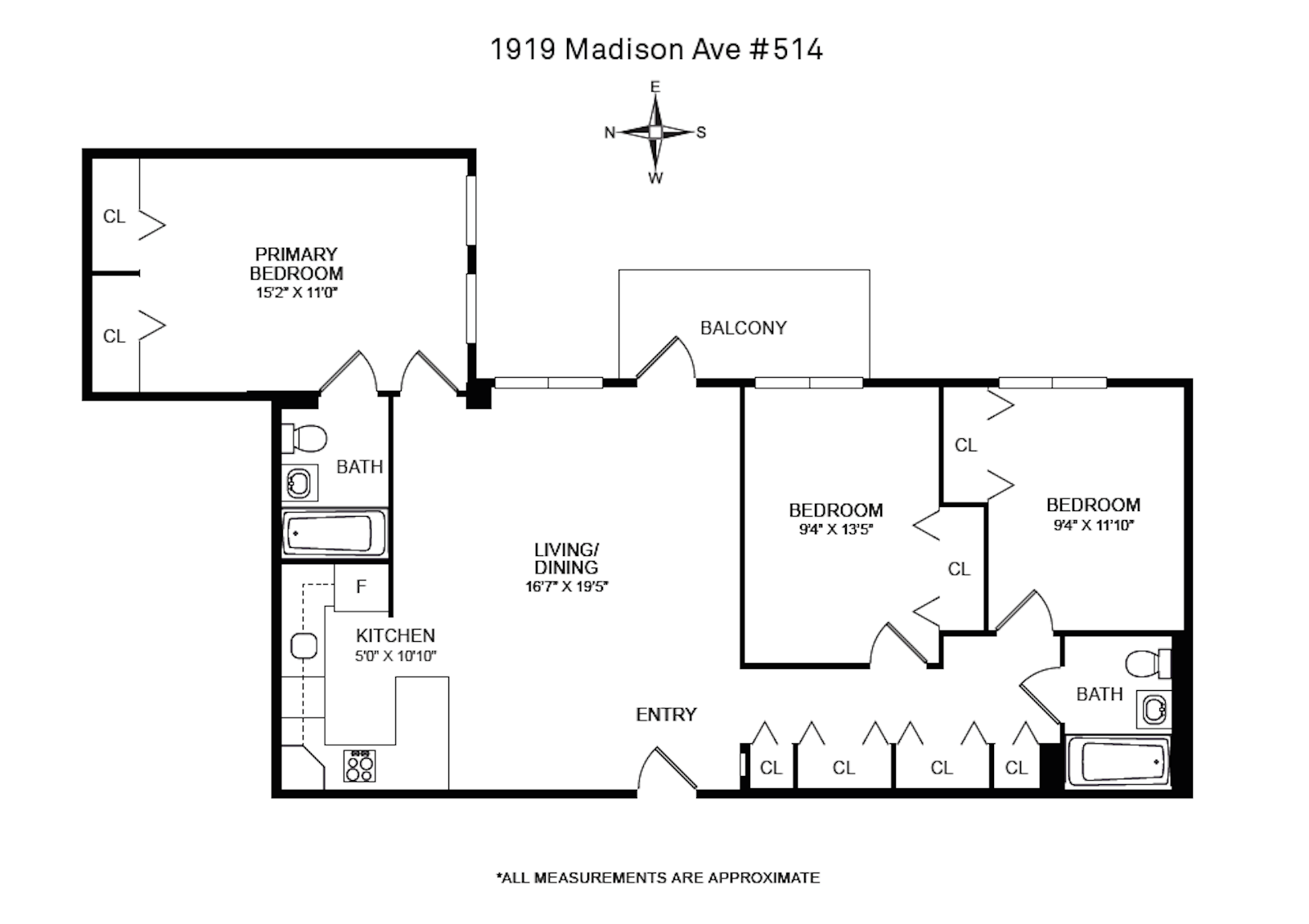 Floorplan for 1919 Madison Avenue, 514