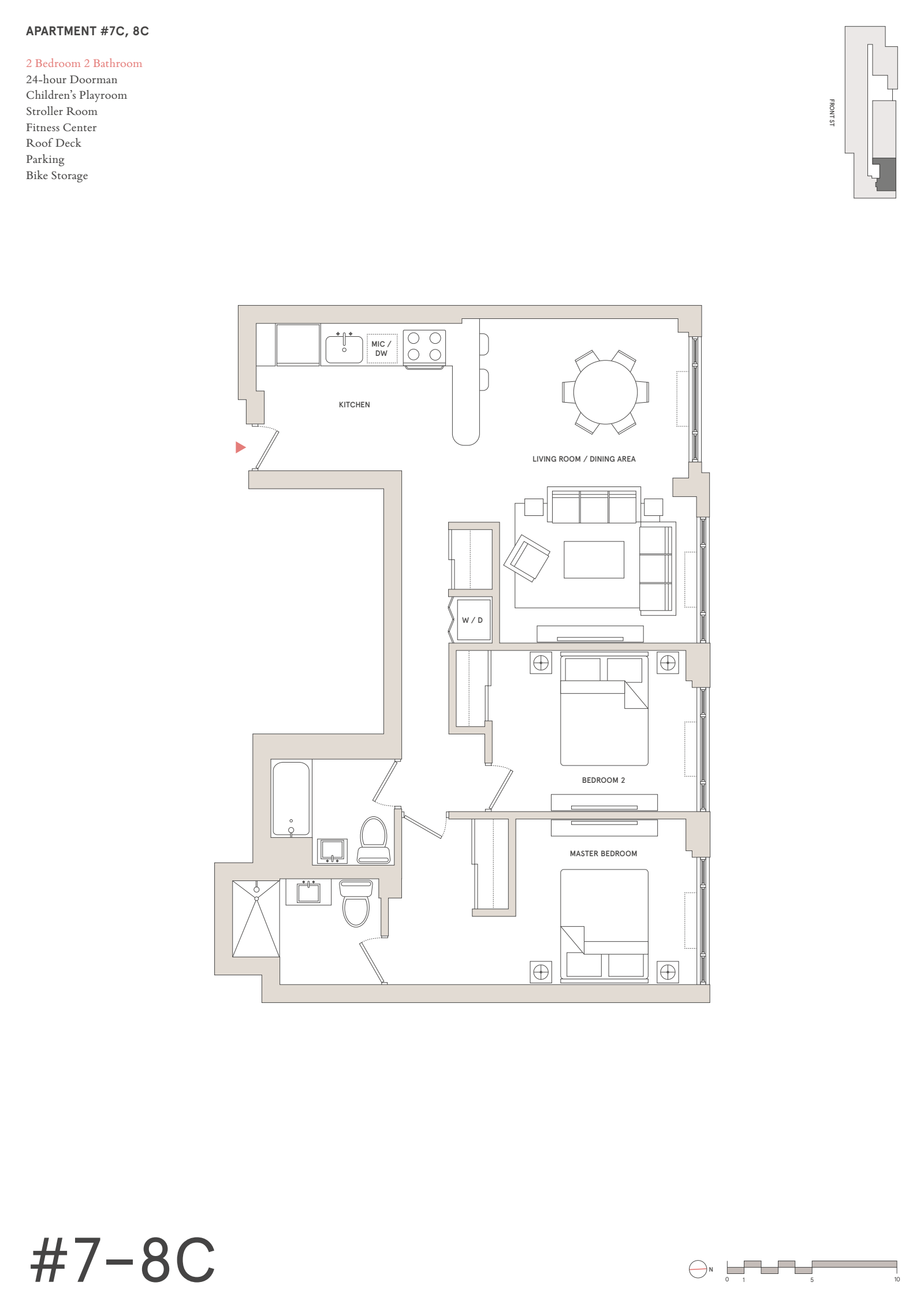 Floorplan for 181 Front Street, 8C