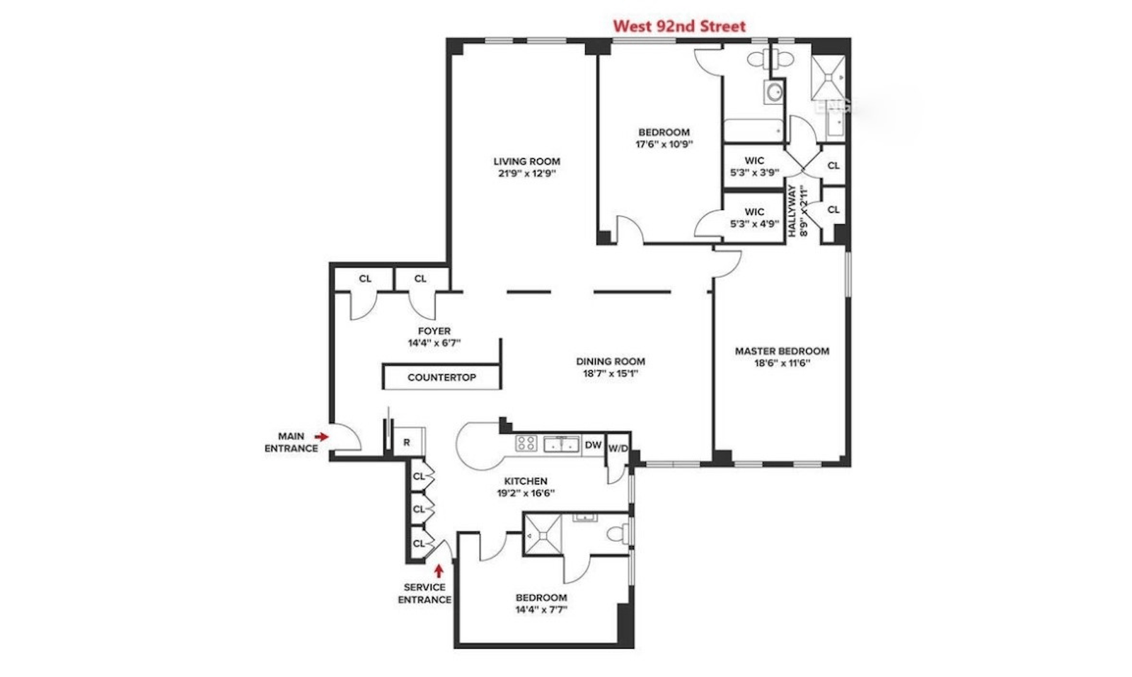 Floorplan for 650 West End Avenue