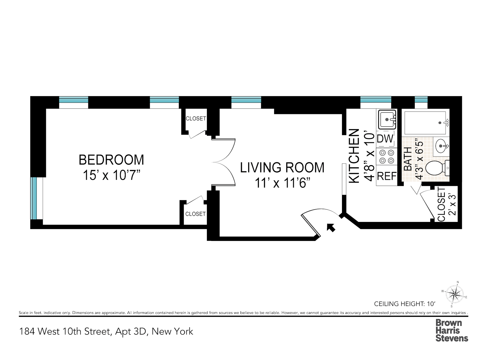 Floorplan for 184 West 10th Street, 3D