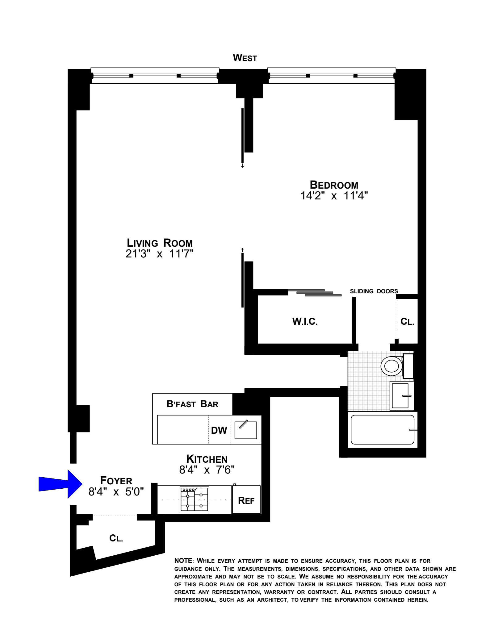 Floorplan for 33 Greenwich Avenue, 6A