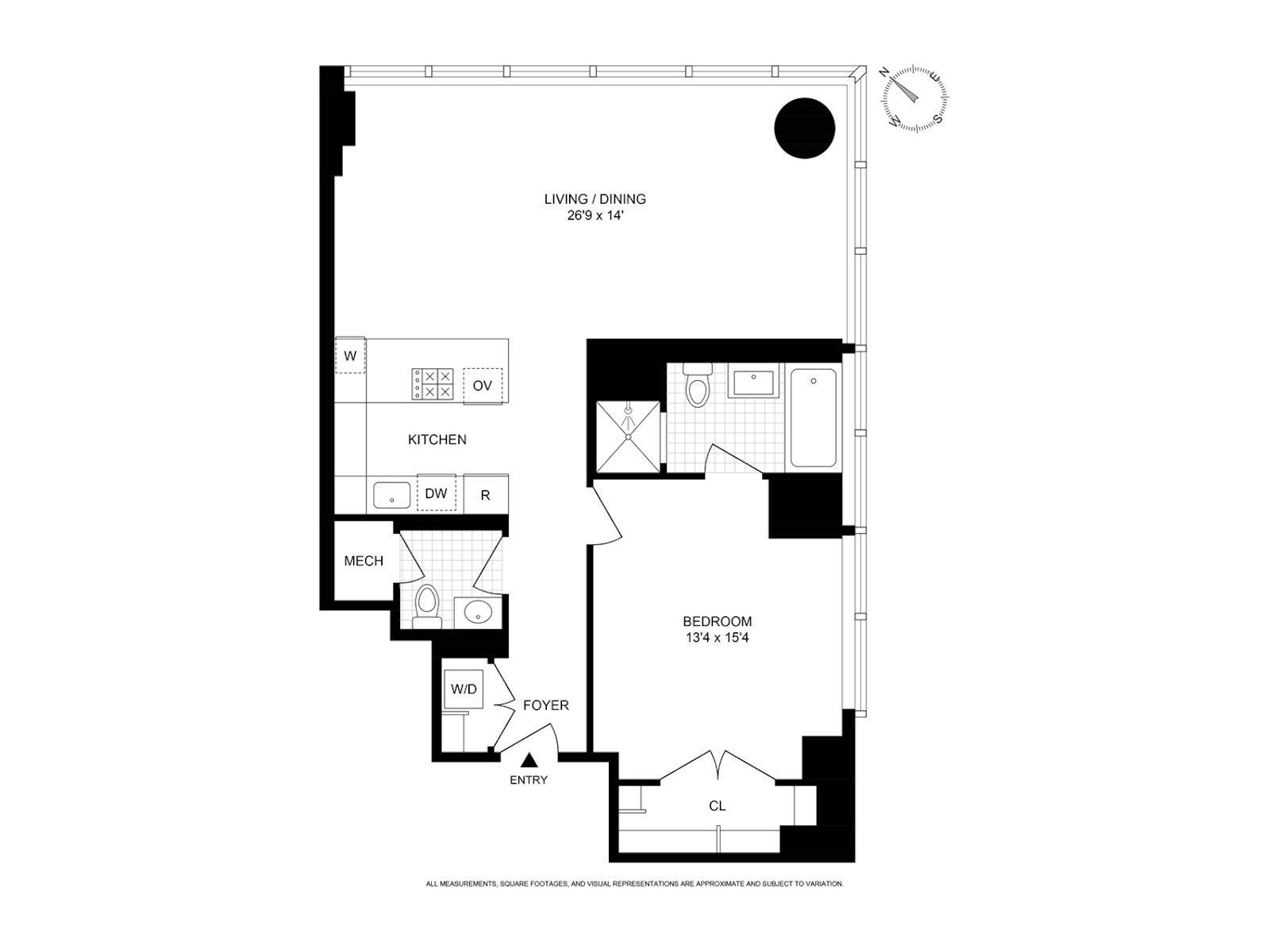Floorplan for 157 West 57th Street, 38A