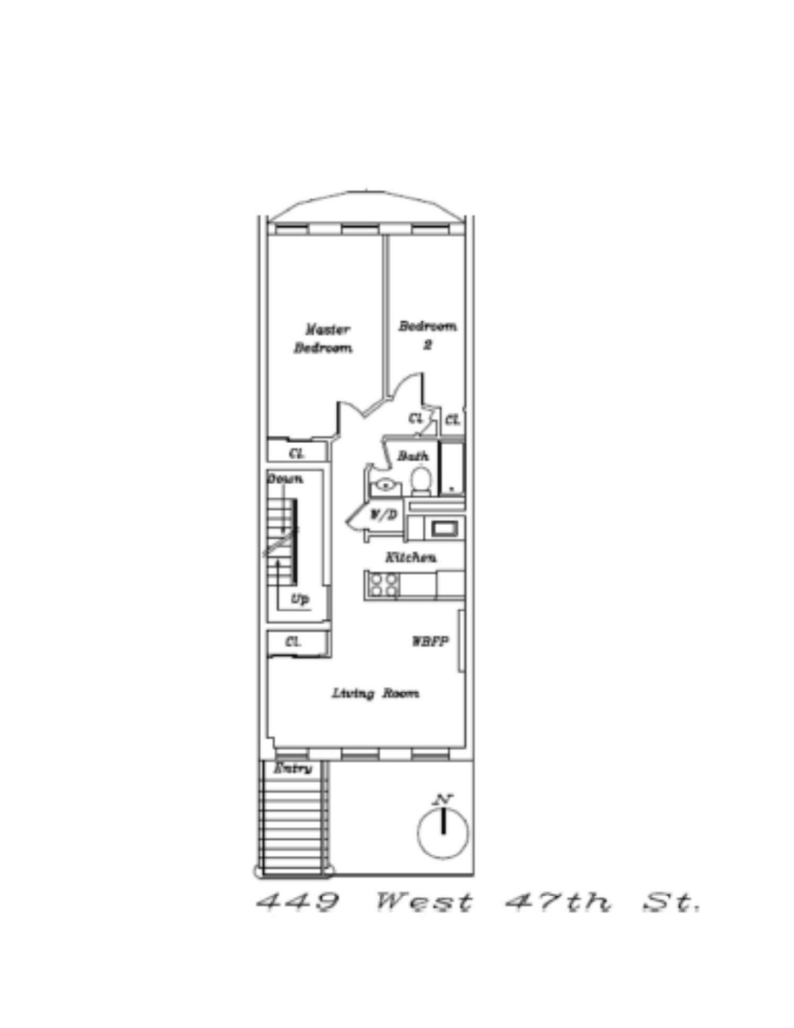 Floorplan for 449 West, 47th Street, 4