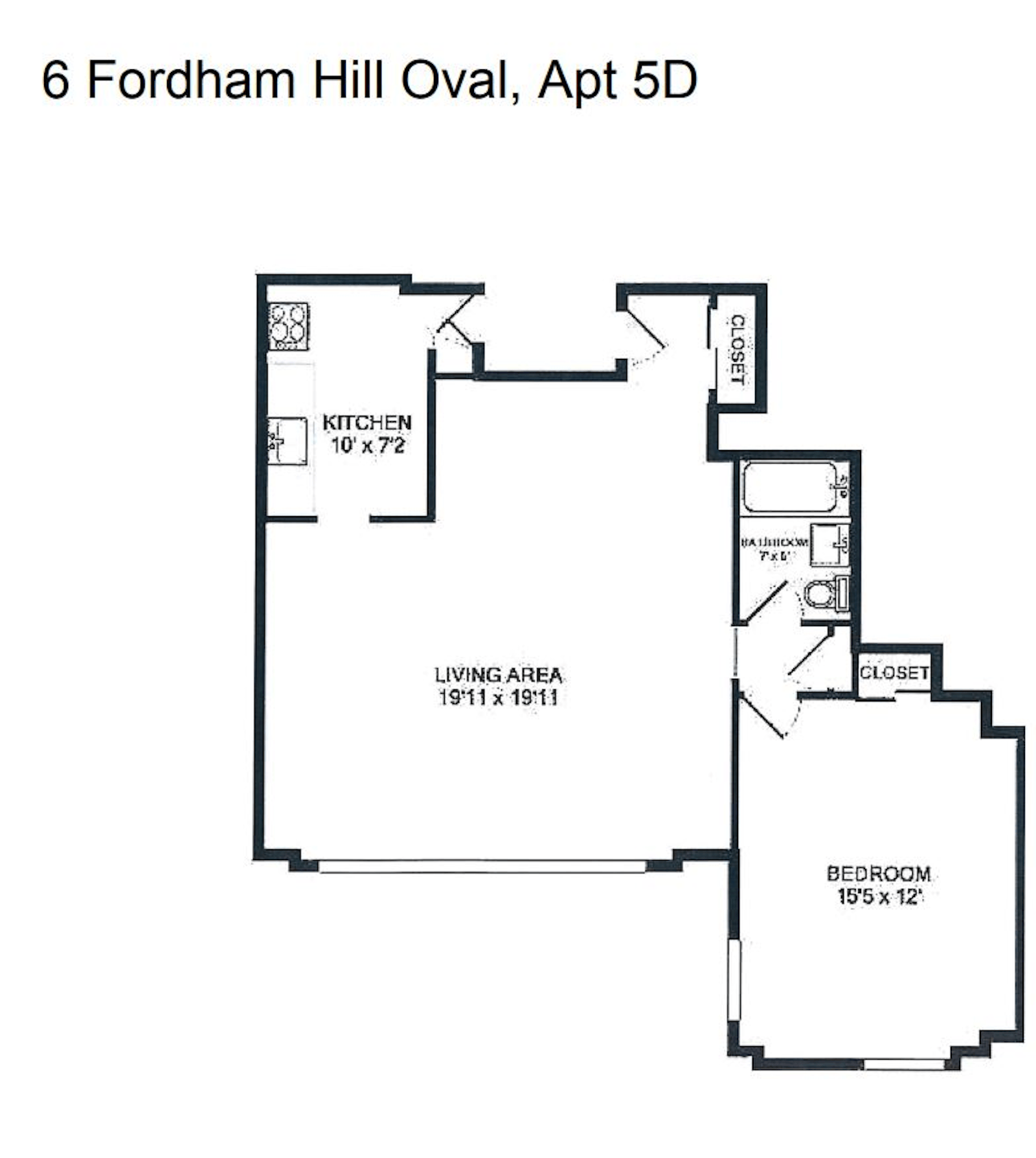 Floorplan for 6 Fordham Hill Oval, 5D