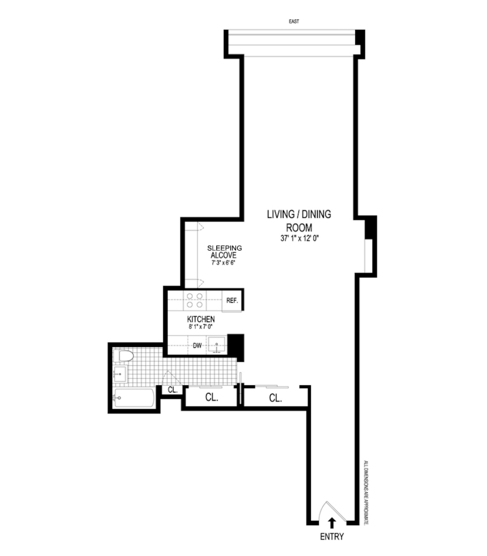 Floorplan for 310 East 46th Street, 18K