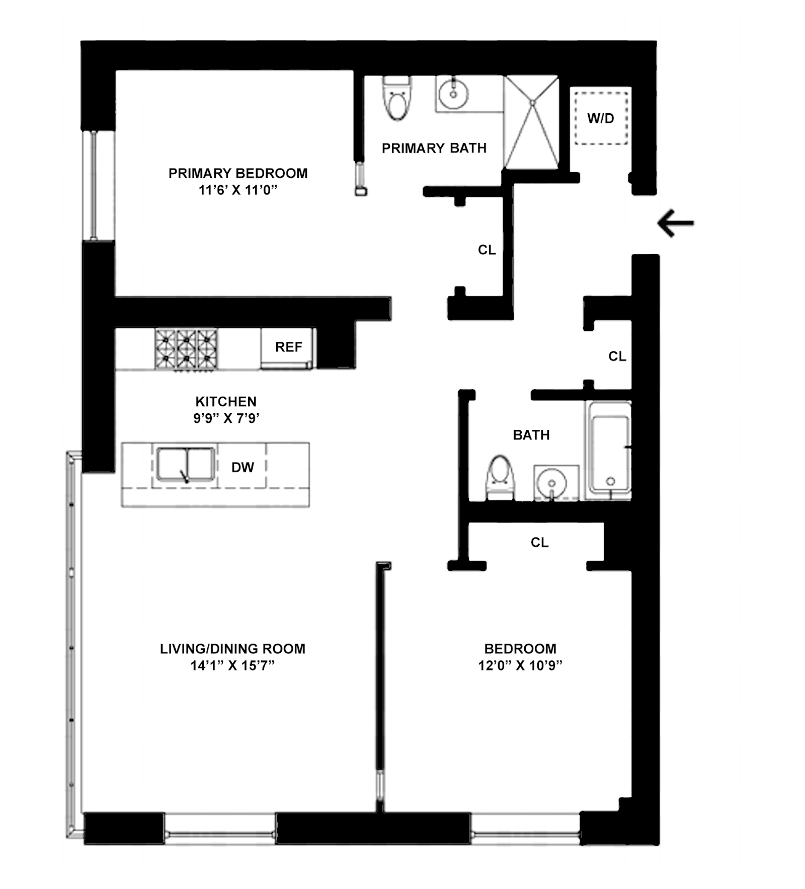 Floorplan for 88 Morningside Avenue, 8B