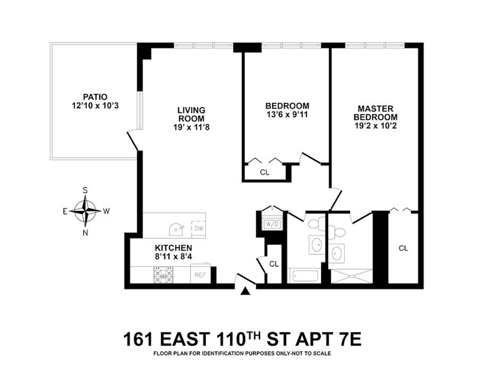 Floorplan for 161 East 110th Street, 7E