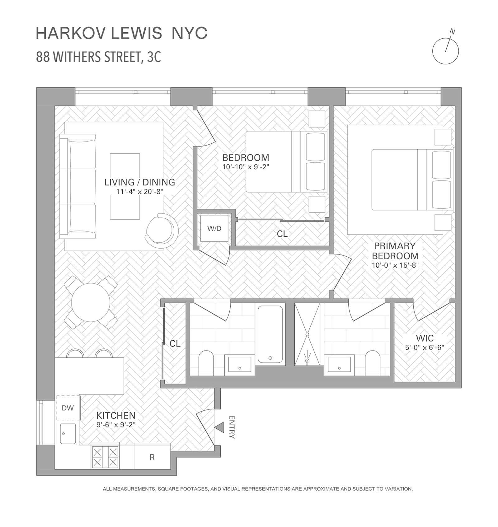 Floorplan for 88 Withers Street, 3C