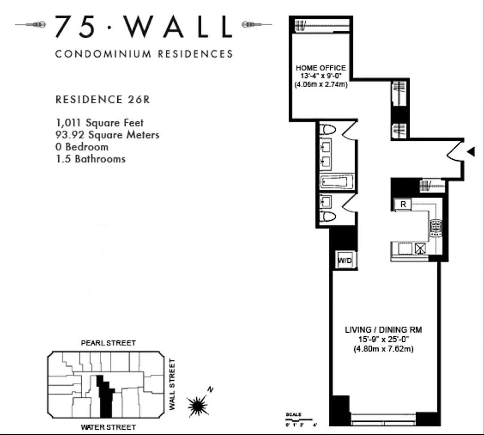 Floorplan for 75 Wall Street, 26R