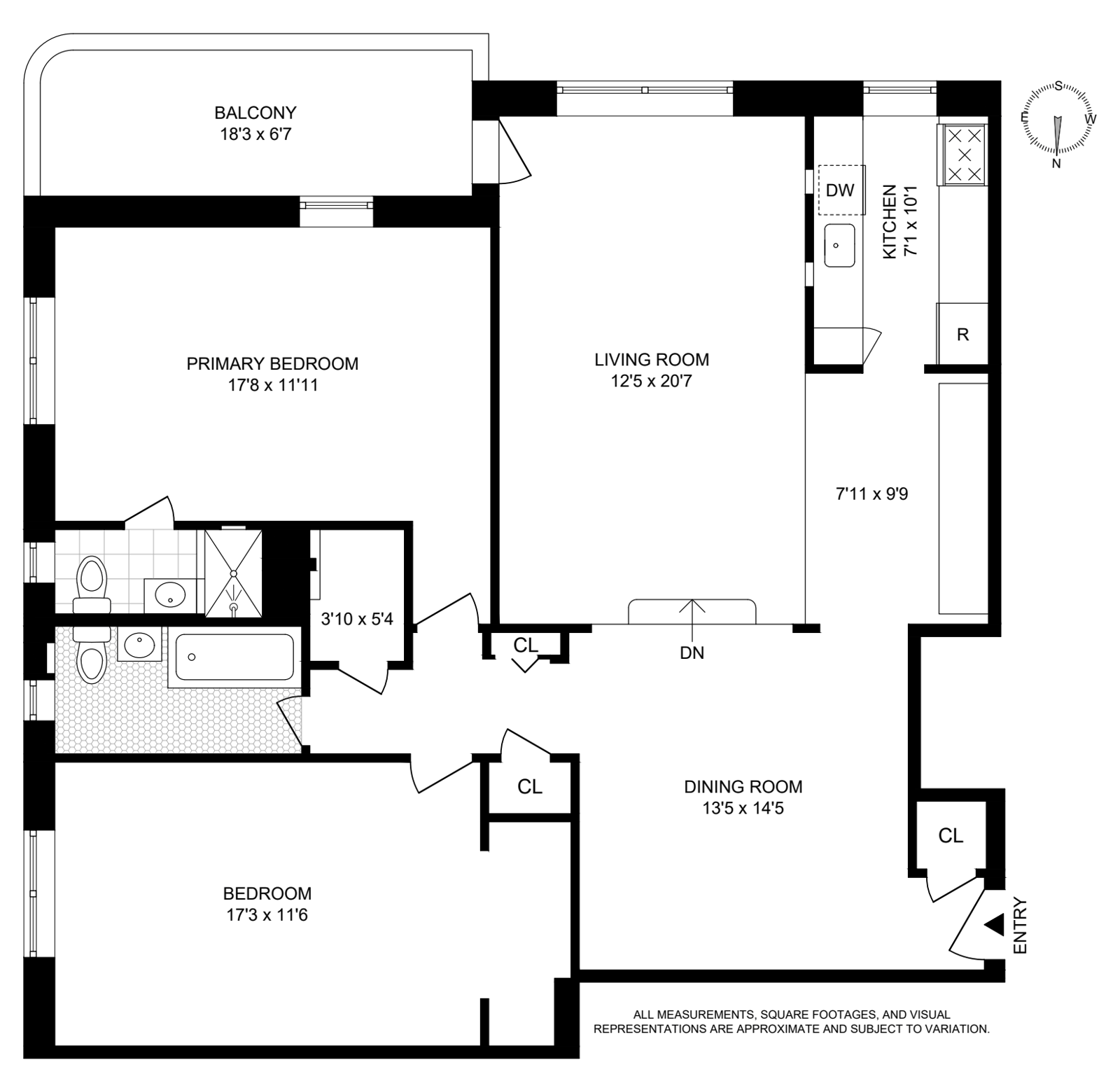 Floorplan for 920 East 17th Street, 616