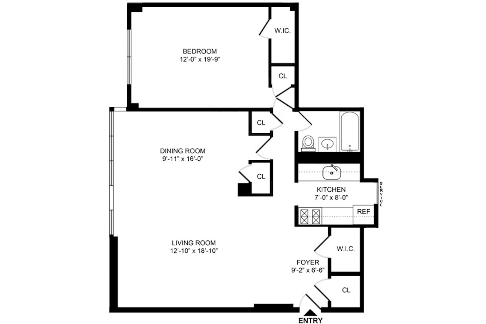 Floorplan for 1175 York Avenue, 7B