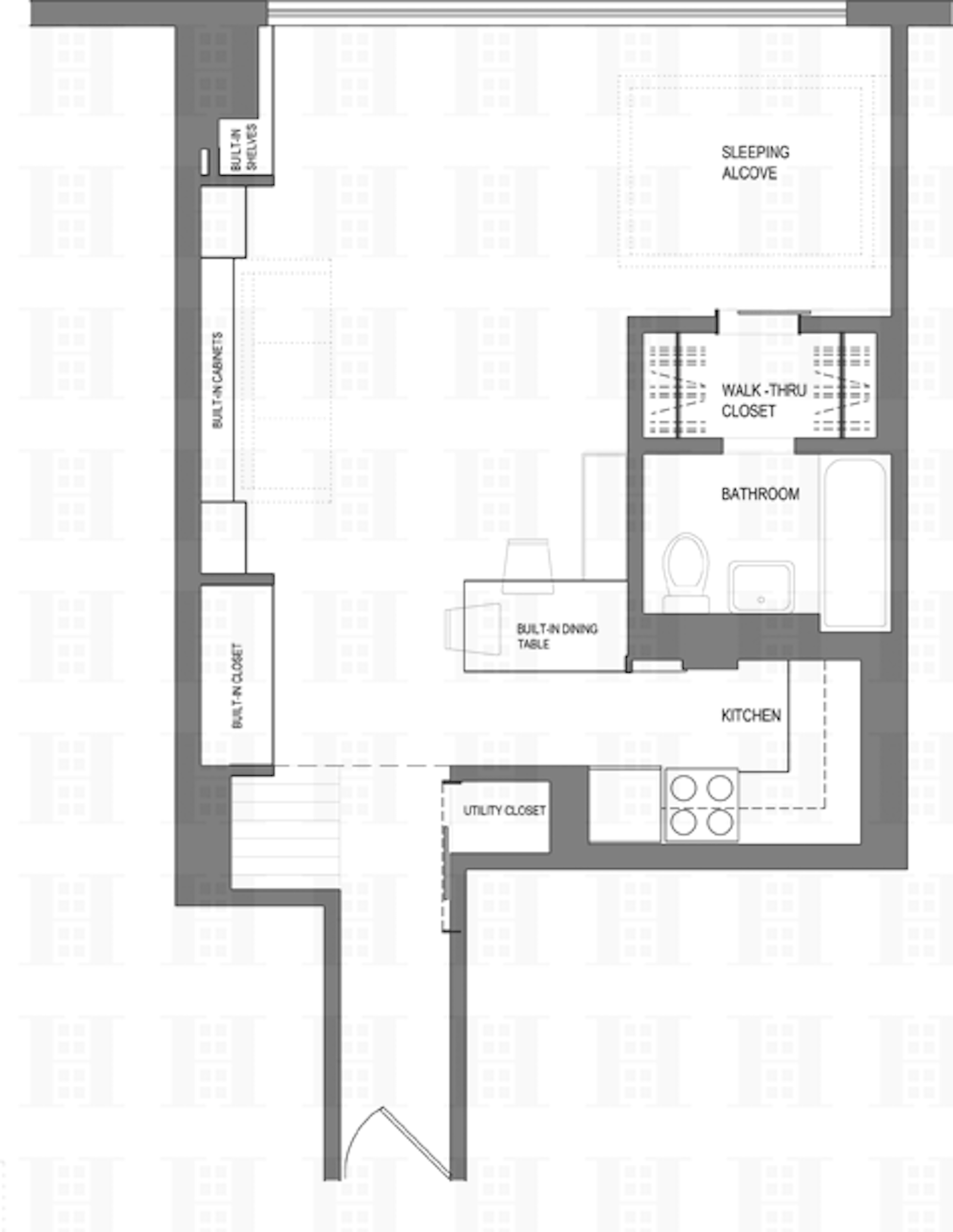 Floorplan for 430 West 34th Street, 6A