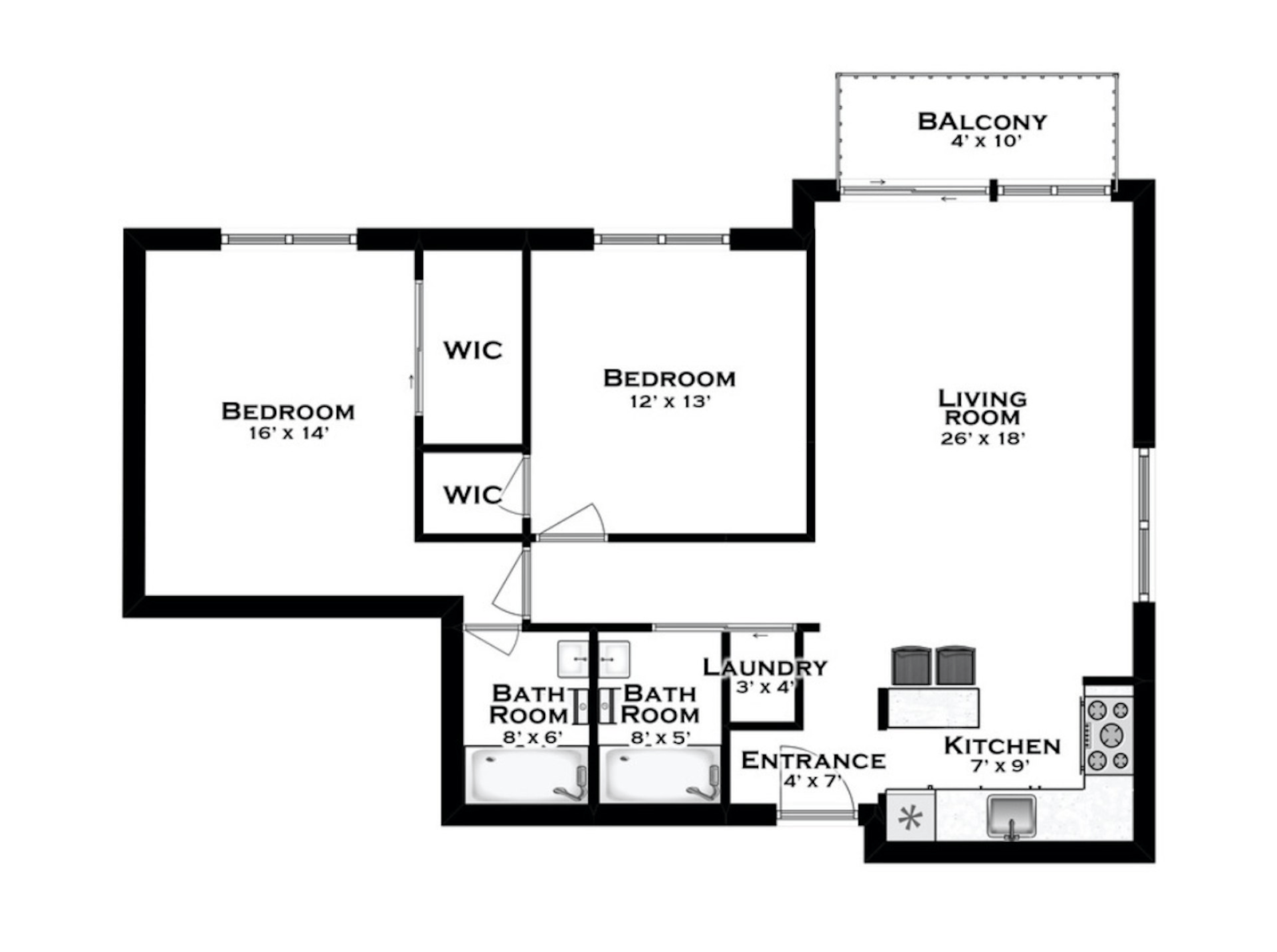 Floorplan for 3220 Fairfield Ave, 6C