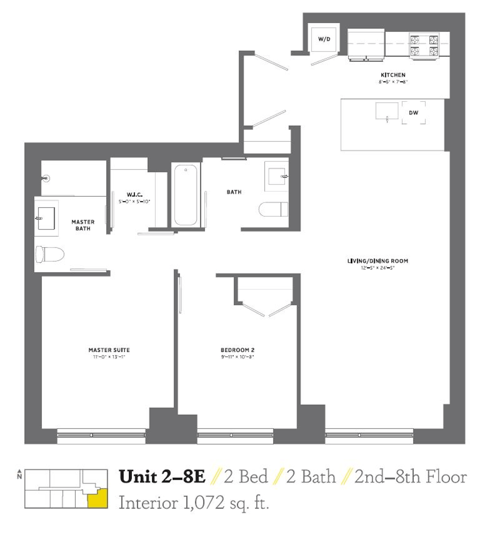 Floorplan for 23 West 116th Street, 7E