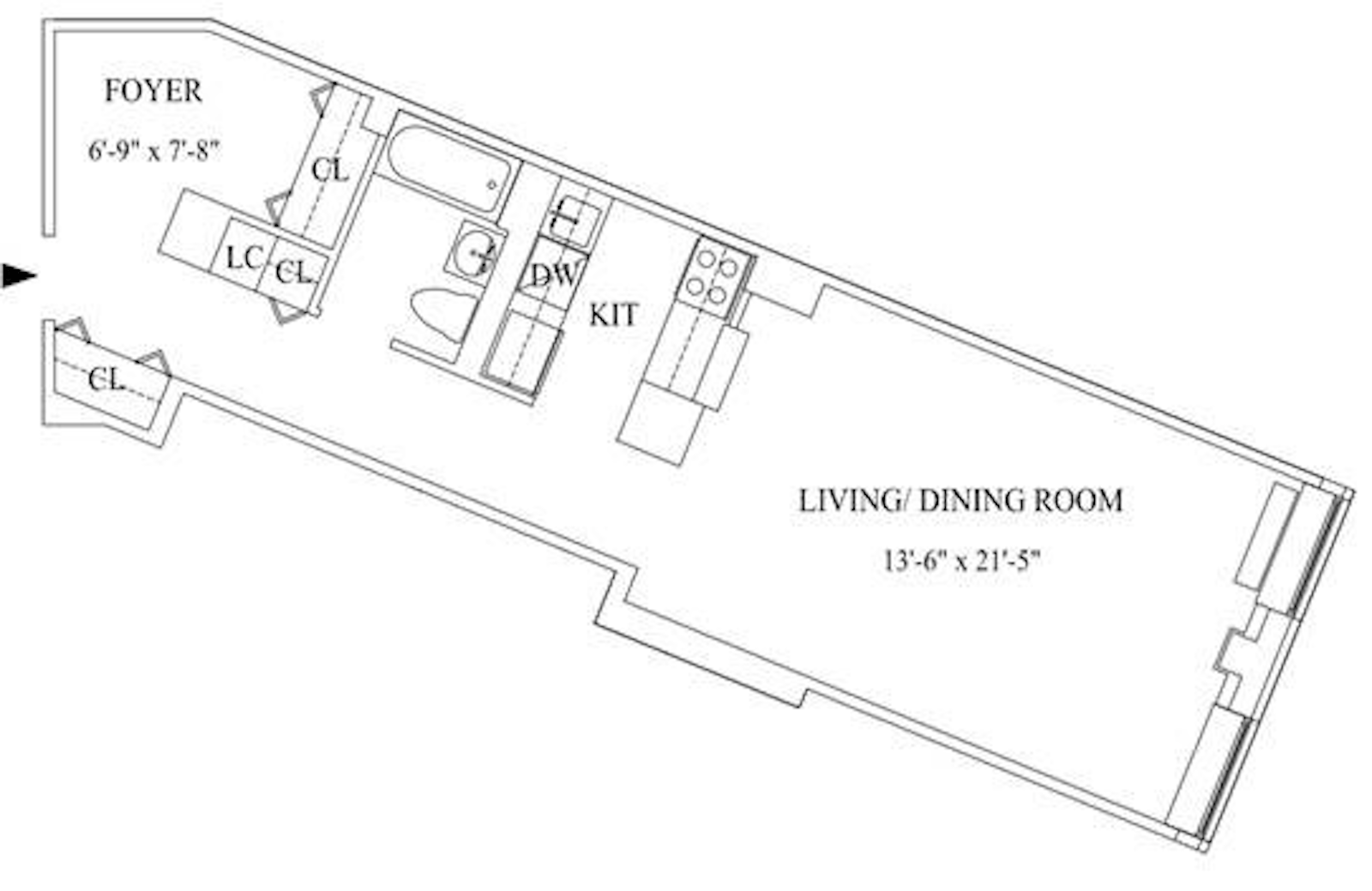 Floorplan for 99 John Street, 1016