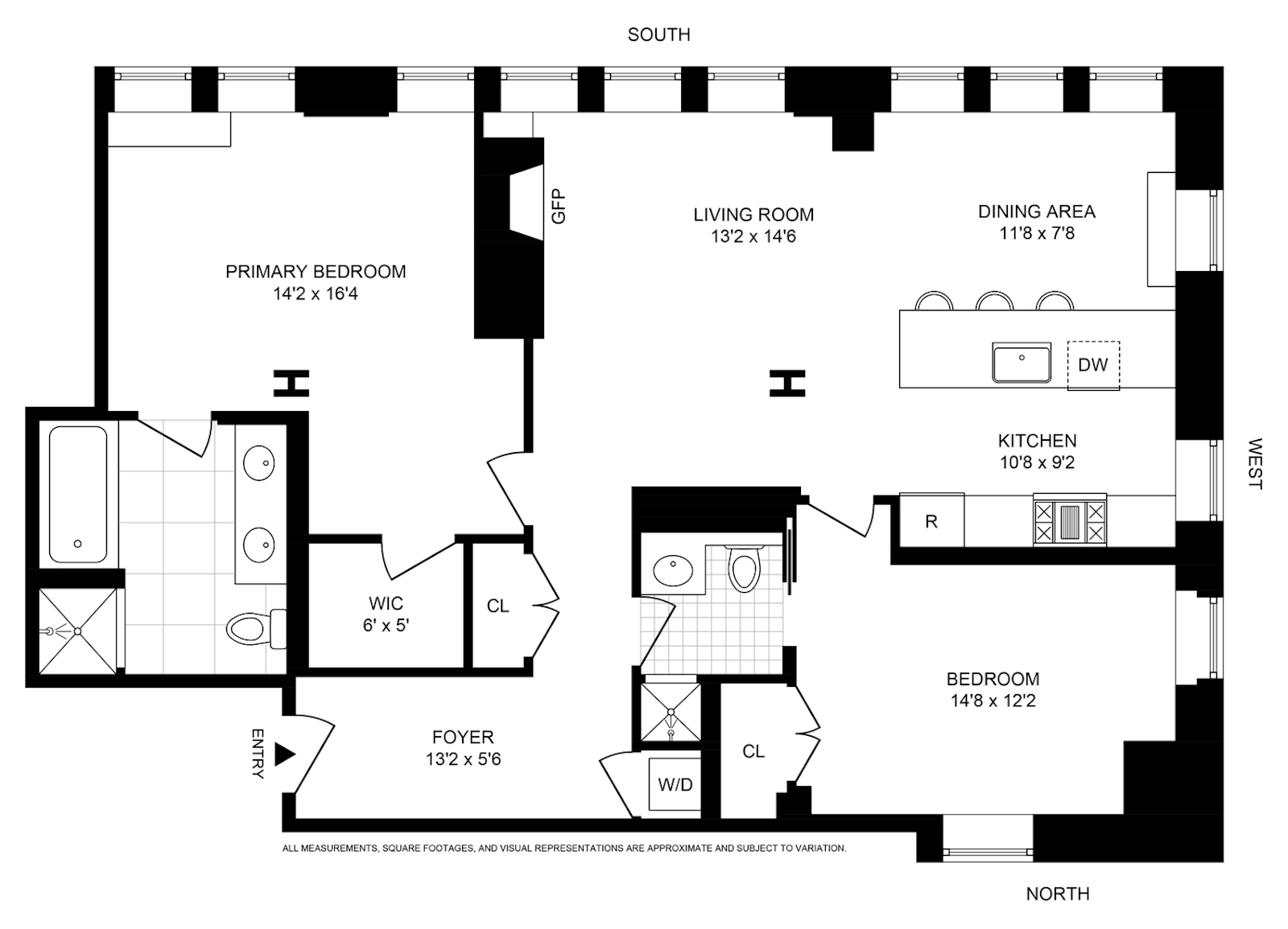 Floorplan for 150 Nassau Street, 11D