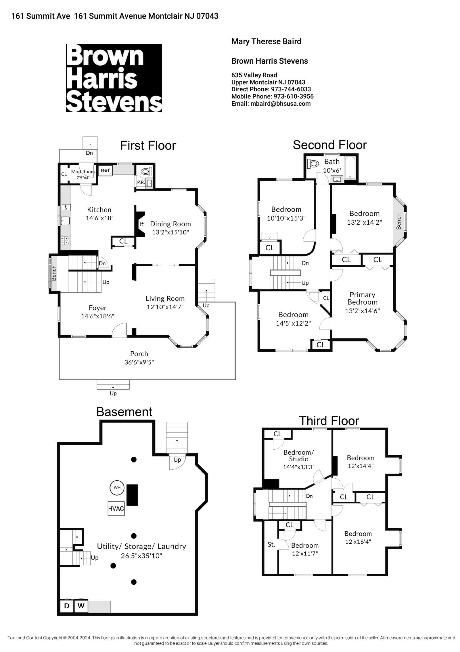 Floorplan for 161 Summit Avenue