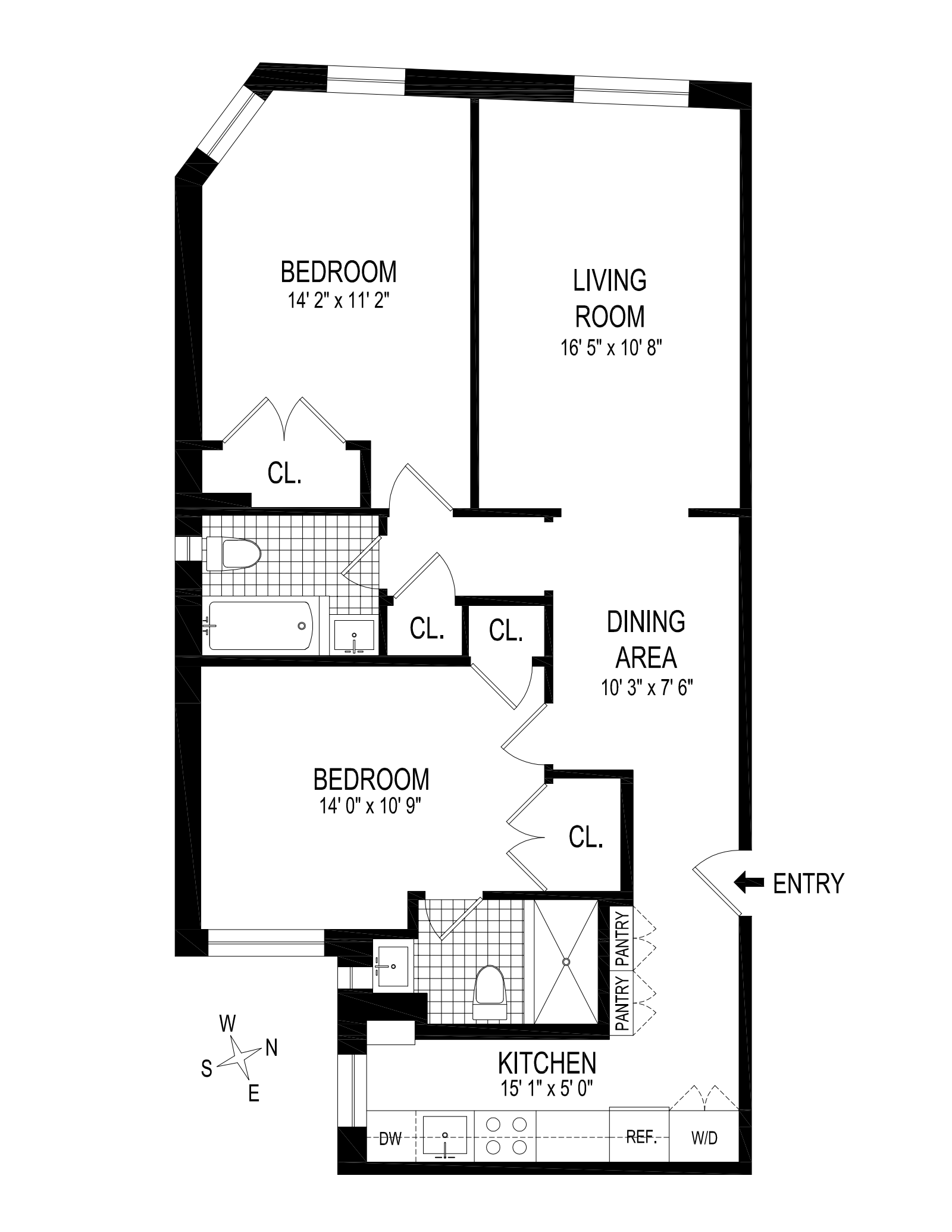 Floorplan for 668 Riverside Drive, 4I