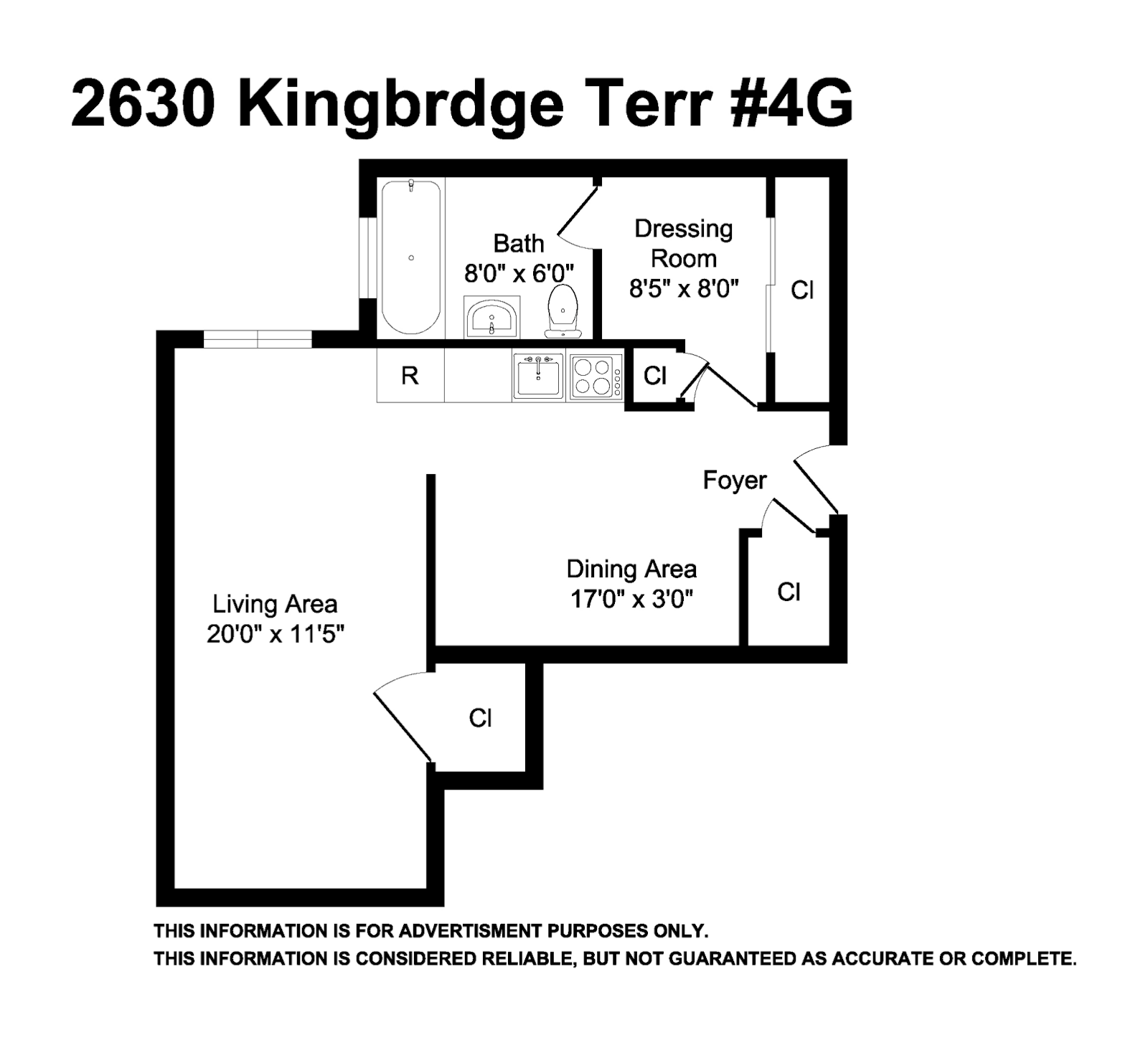 Floorplan for 2630 Kingsbridge Terrace, 4G