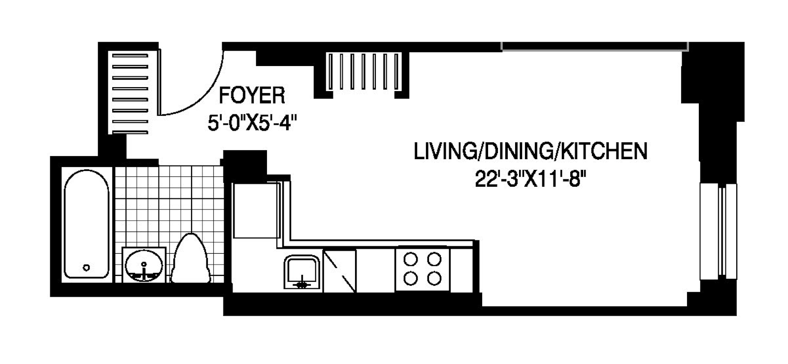 Floorplan for 20 West Street, 40F
