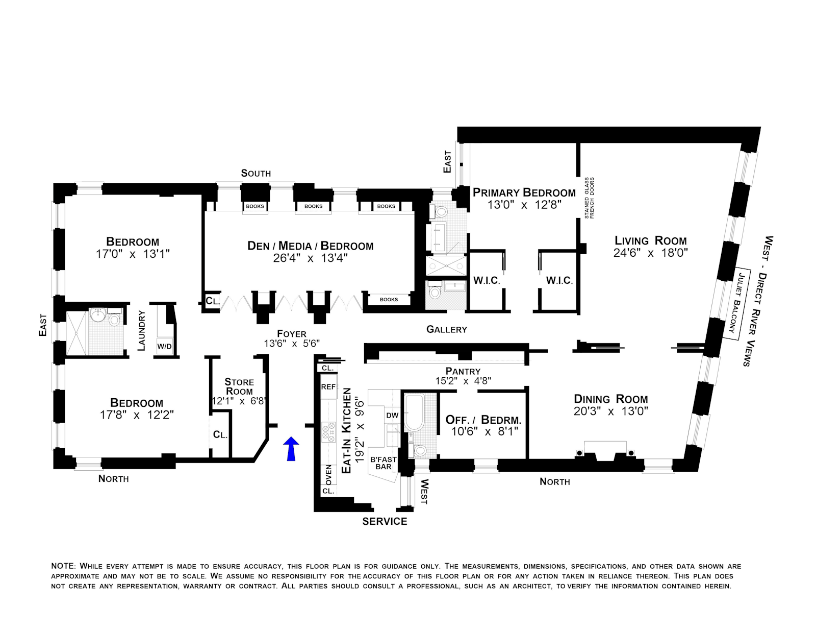 Floorplan for 67 Riverside Drive, 5A