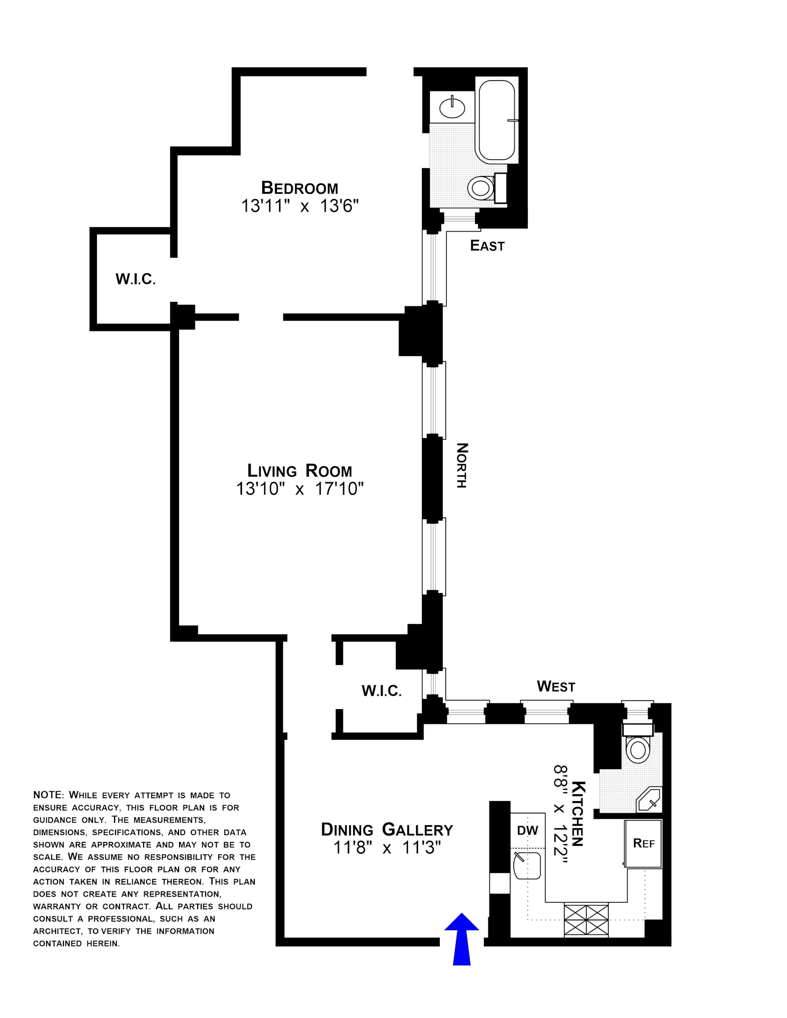 Floorplan for 321 West 78th Street, 6F