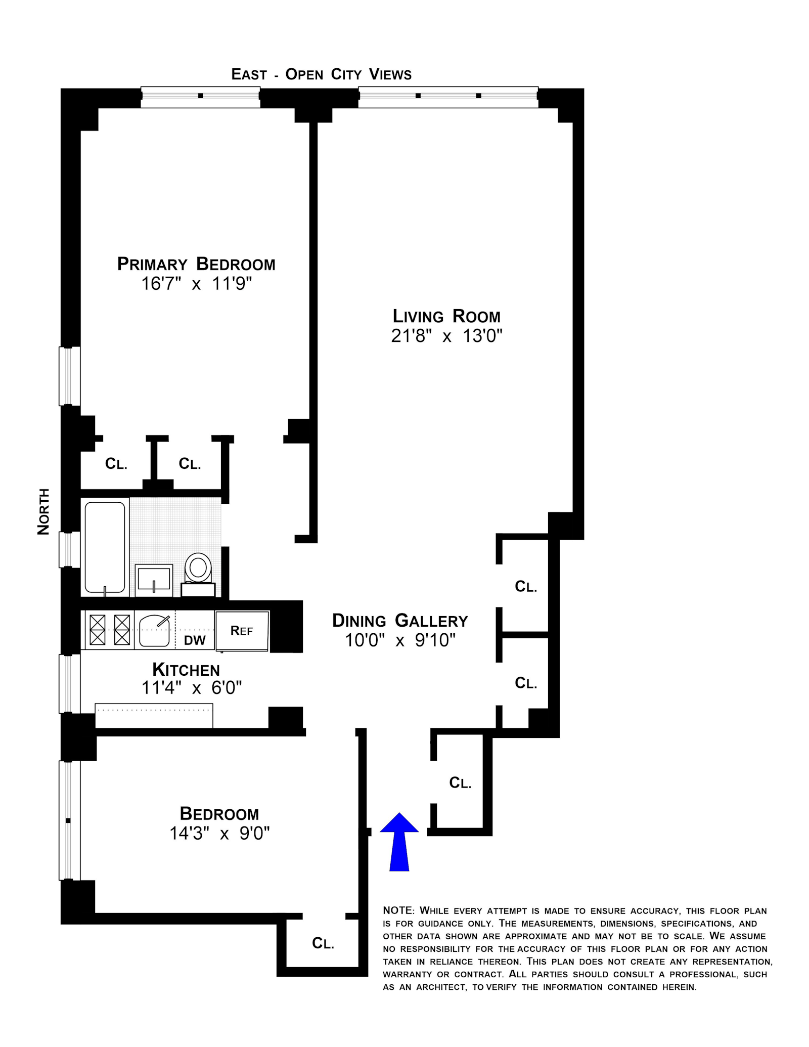 Floorplan for 11 Riverside Drive, 14ME