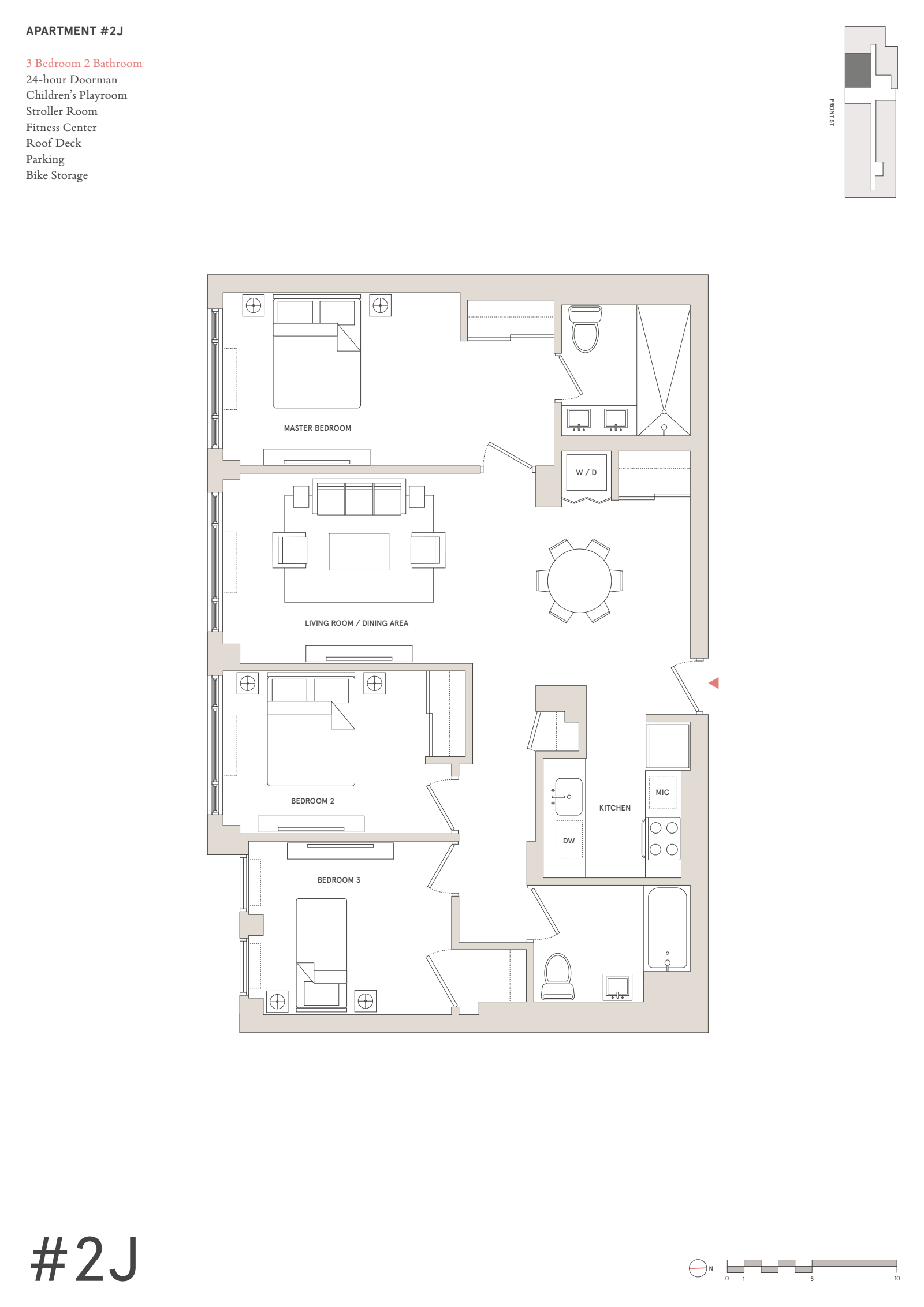 Floorplan for 181 Front Street, 2J