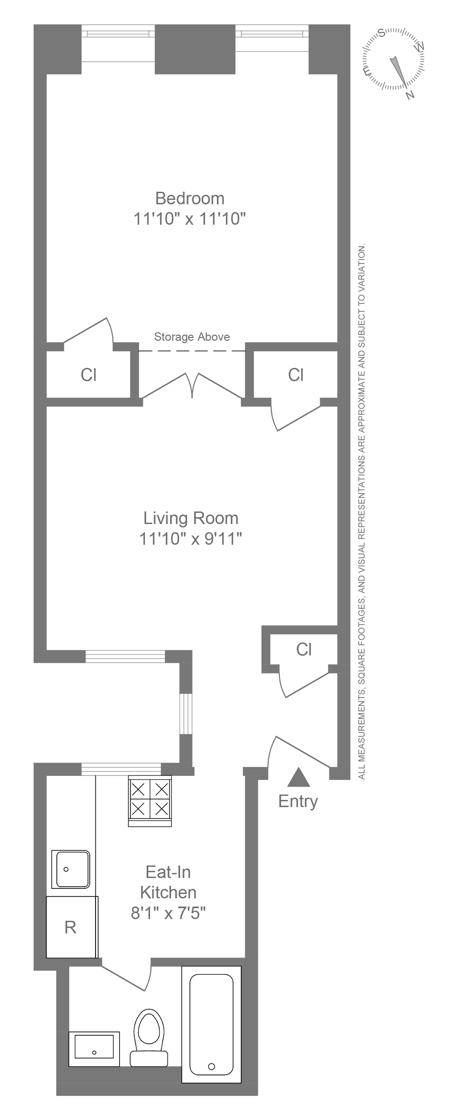 Floorplan for 213 East 88th Street, 4A
