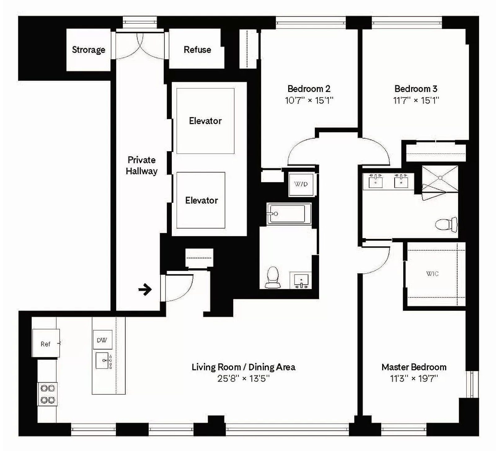 Floorplan for 146 Pierrepont Street, 15A