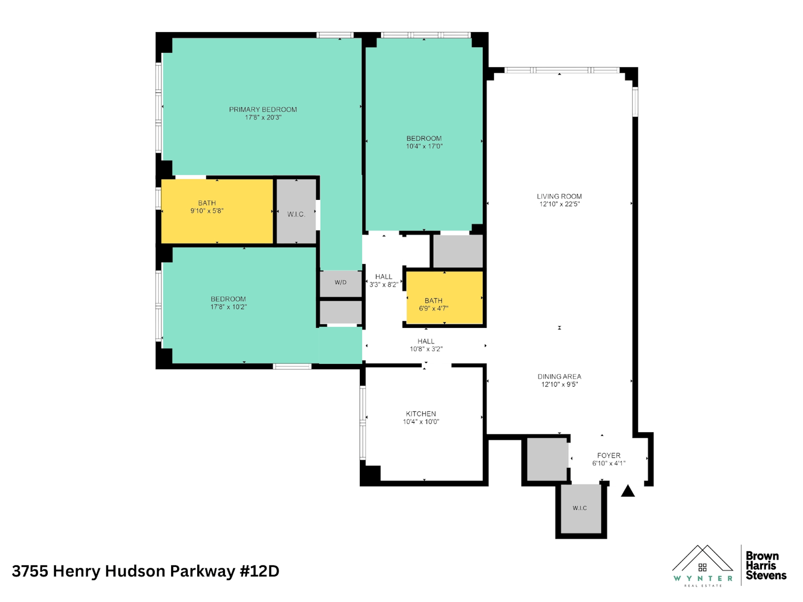 Floorplan for 3755 Henry Hudson Parkway, 12D