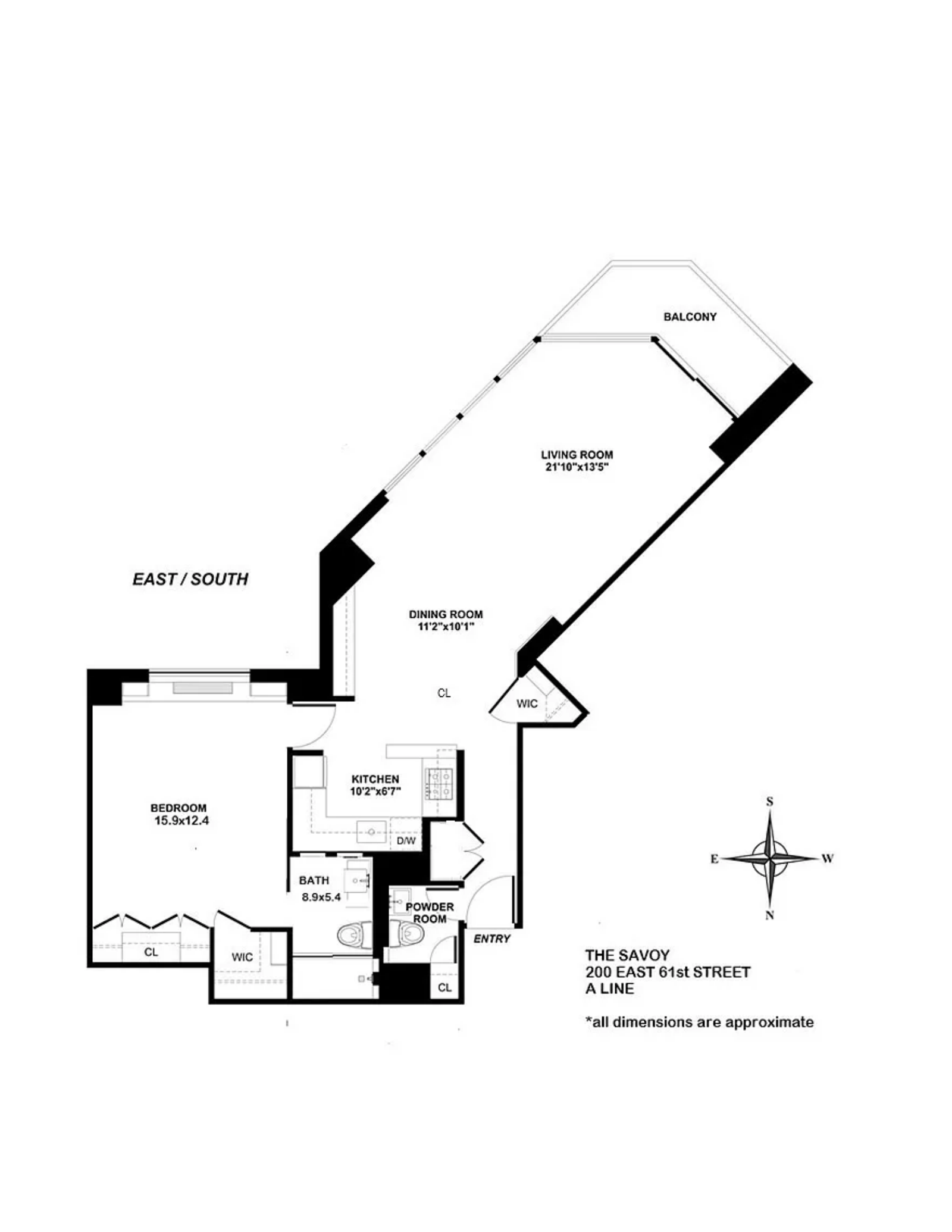 Floorplan for 200 East 61st Street, 9A