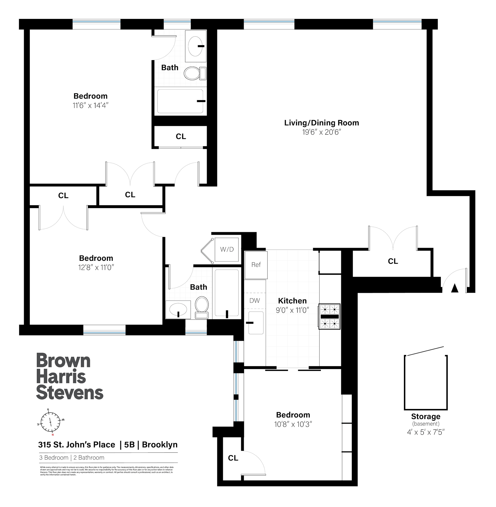 Floorplan for 315 Saint Johns Place, 5B