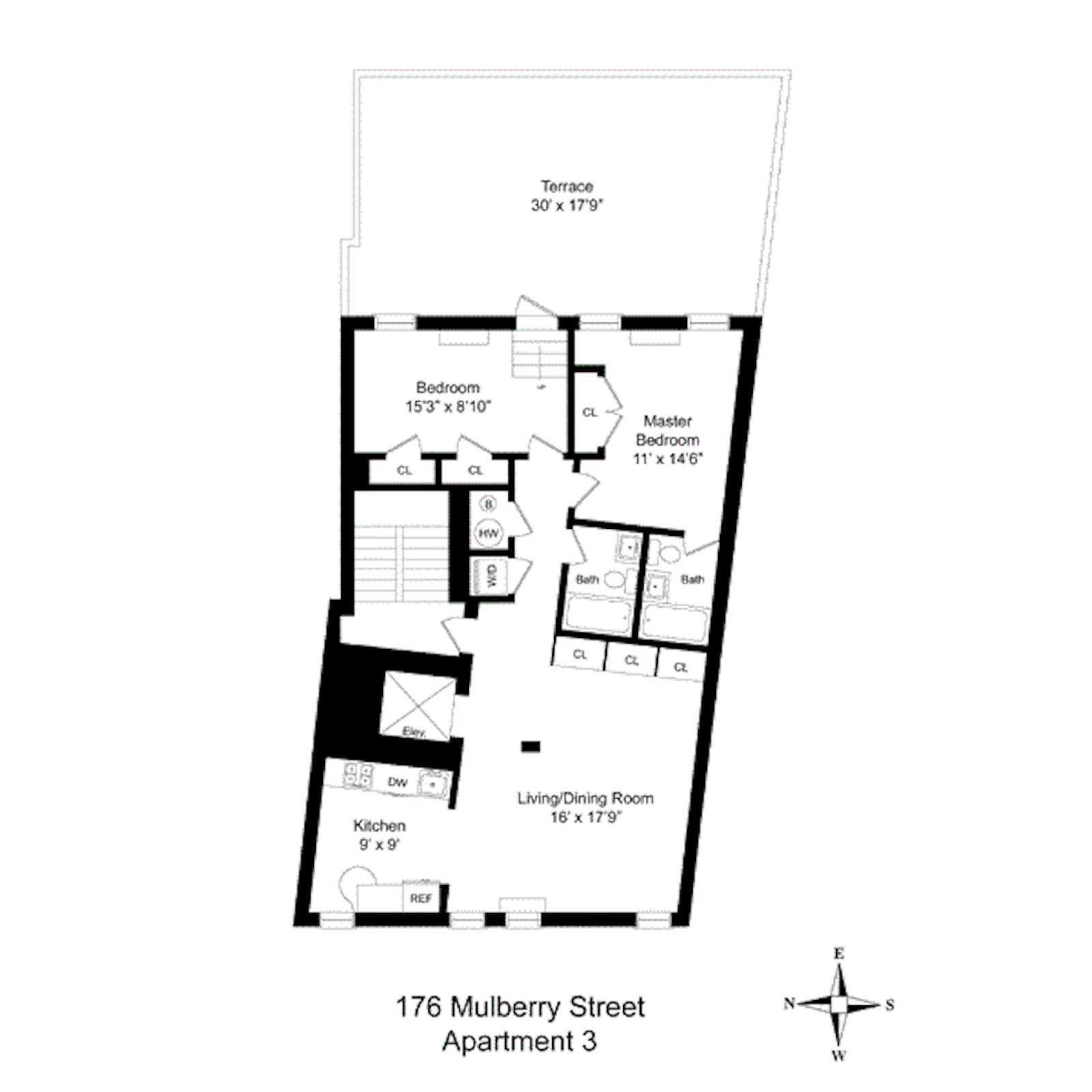 Floorplan for 176 Mulberry Street, 3