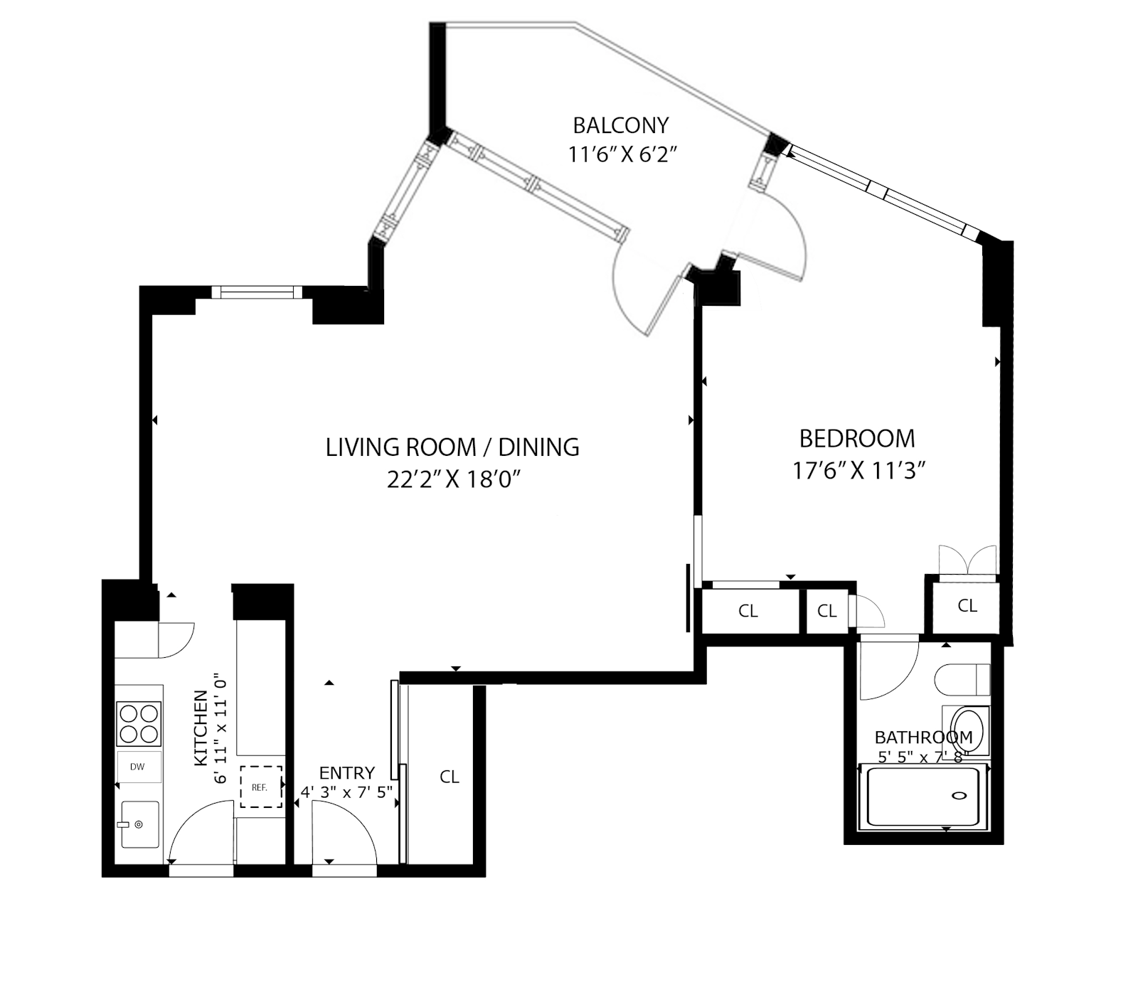 Floorplan for 60 Sutton Place South, 10AS