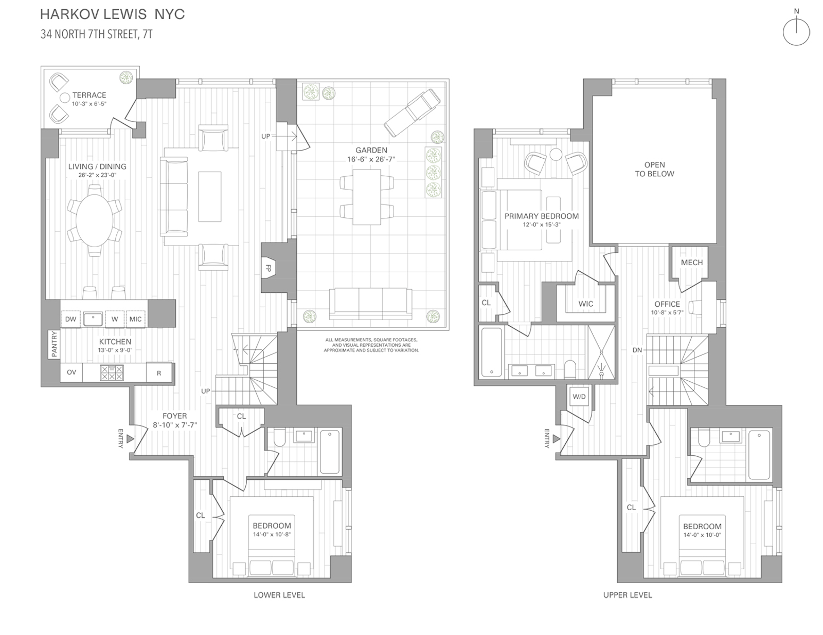 Floorplan for 34 North 7th St, 7T