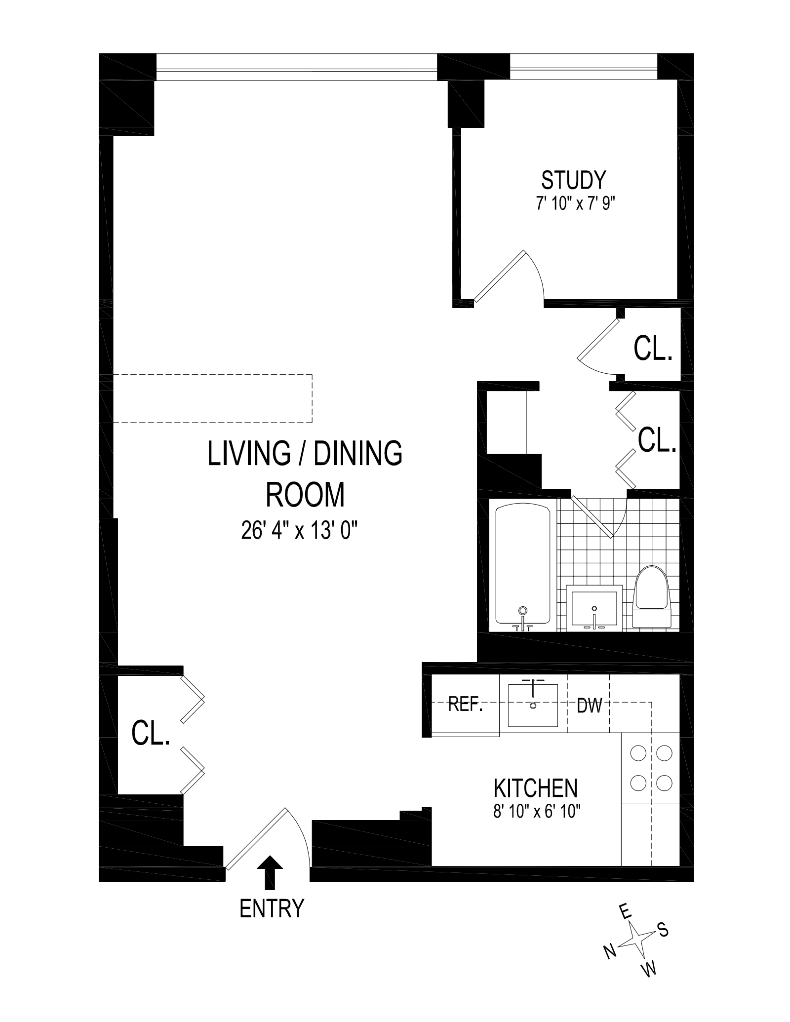 Floorplan for 444 East 75th Street, 1C