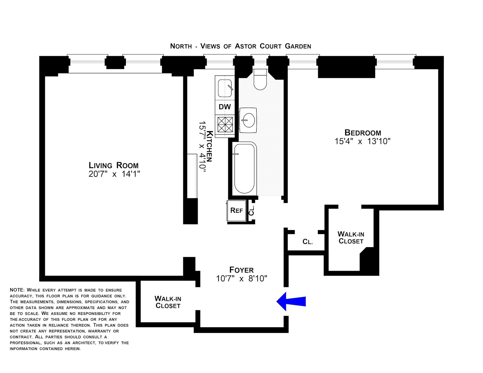 Floorplan for 205 West 89th Street, 7I