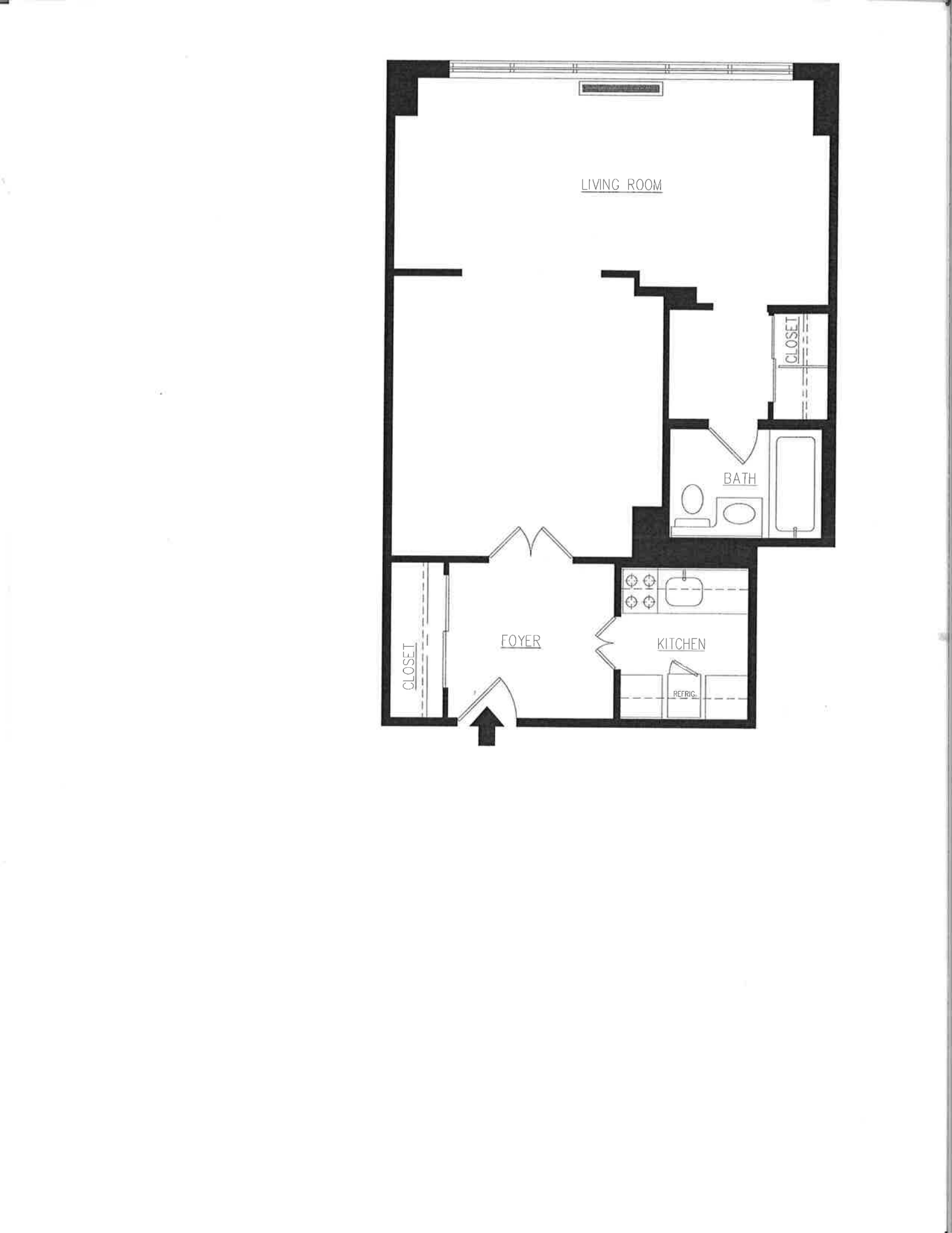 Floorplan for Huge Alcove Studio