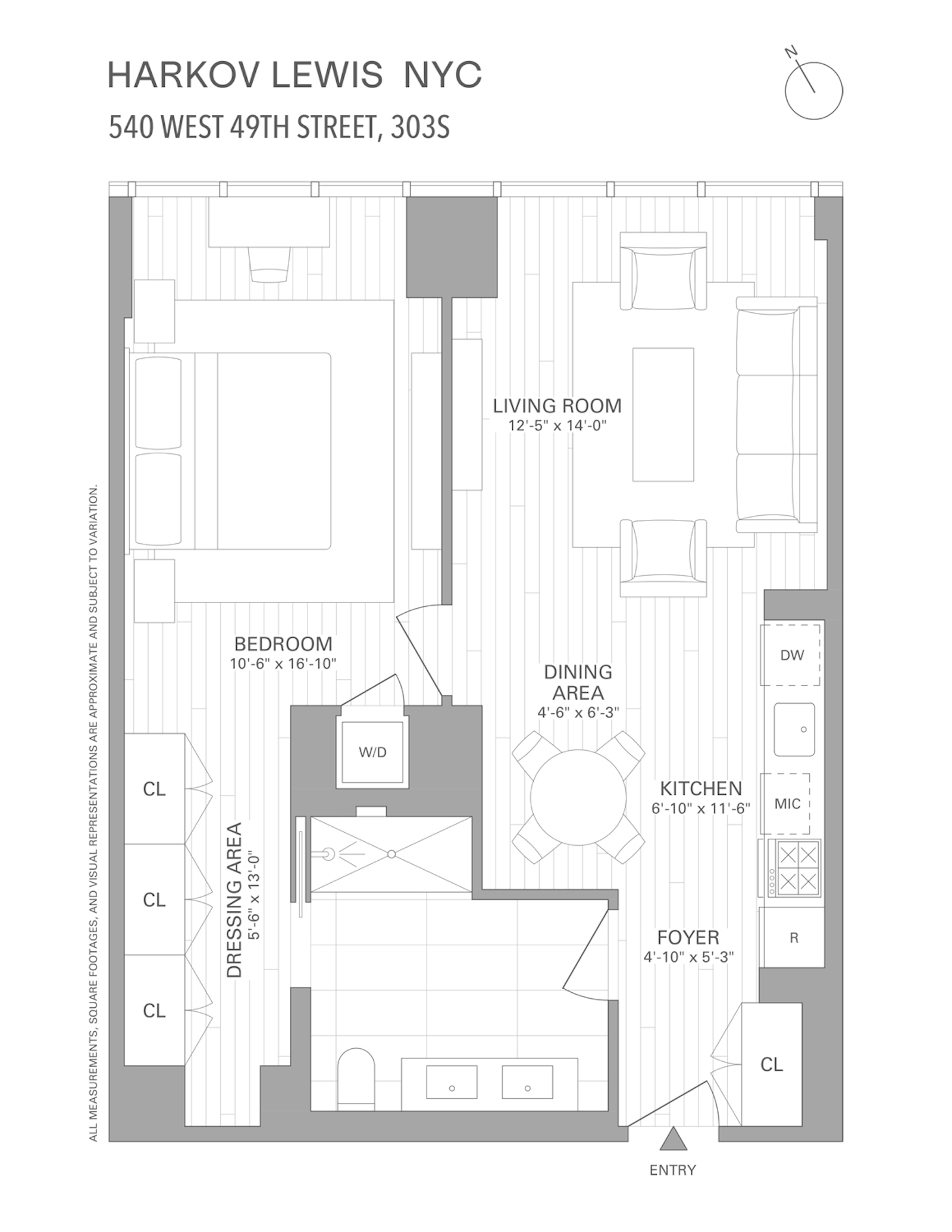 Floorplan for 540 West 49th Street, 303S