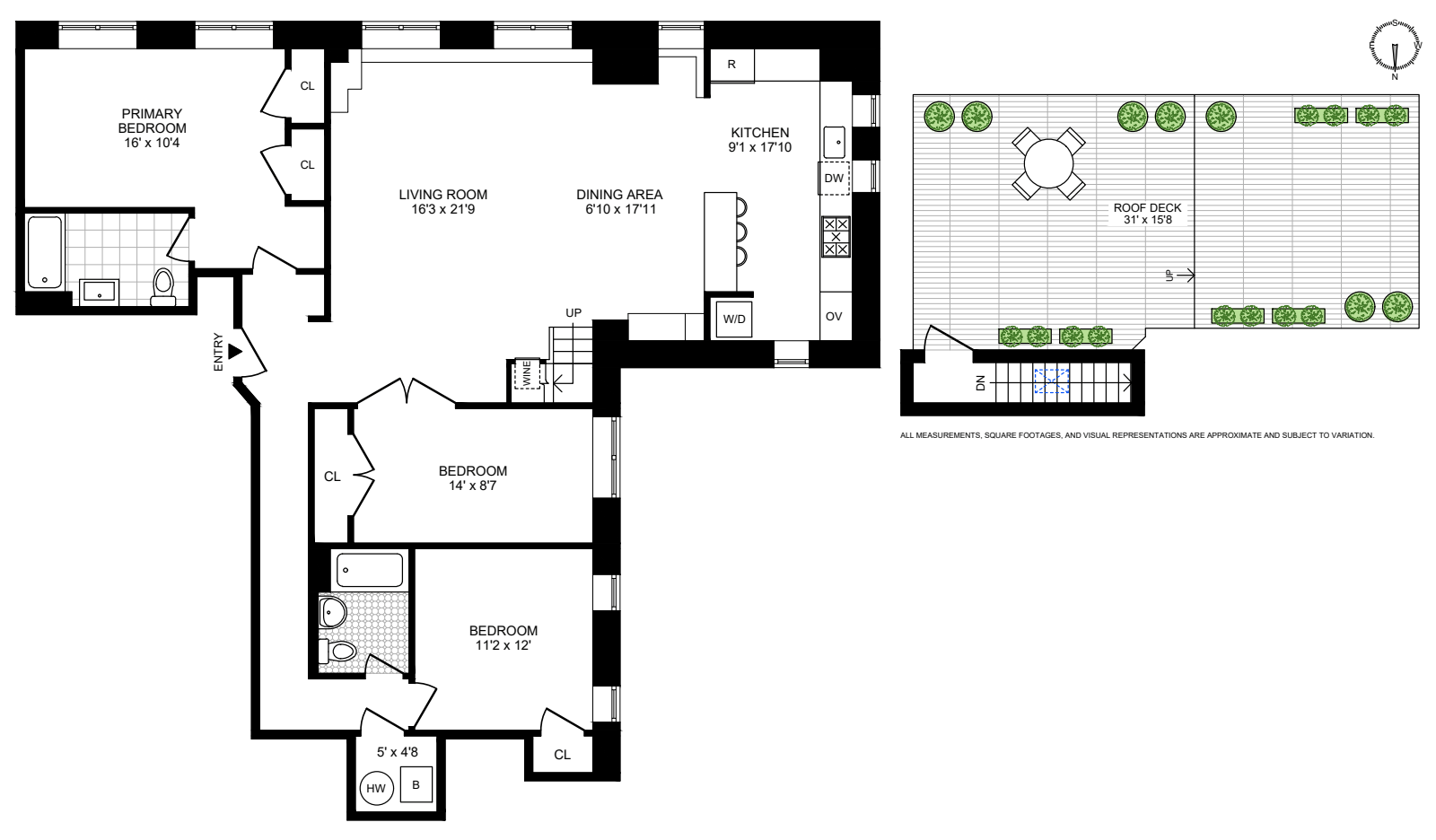 Floorplan for 242 Greene Avenue, 4C