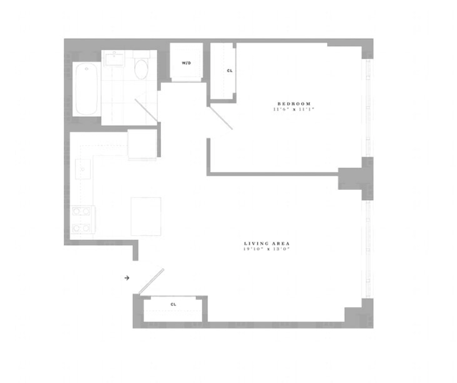 Floorplan for 171 West 131st Street, 617