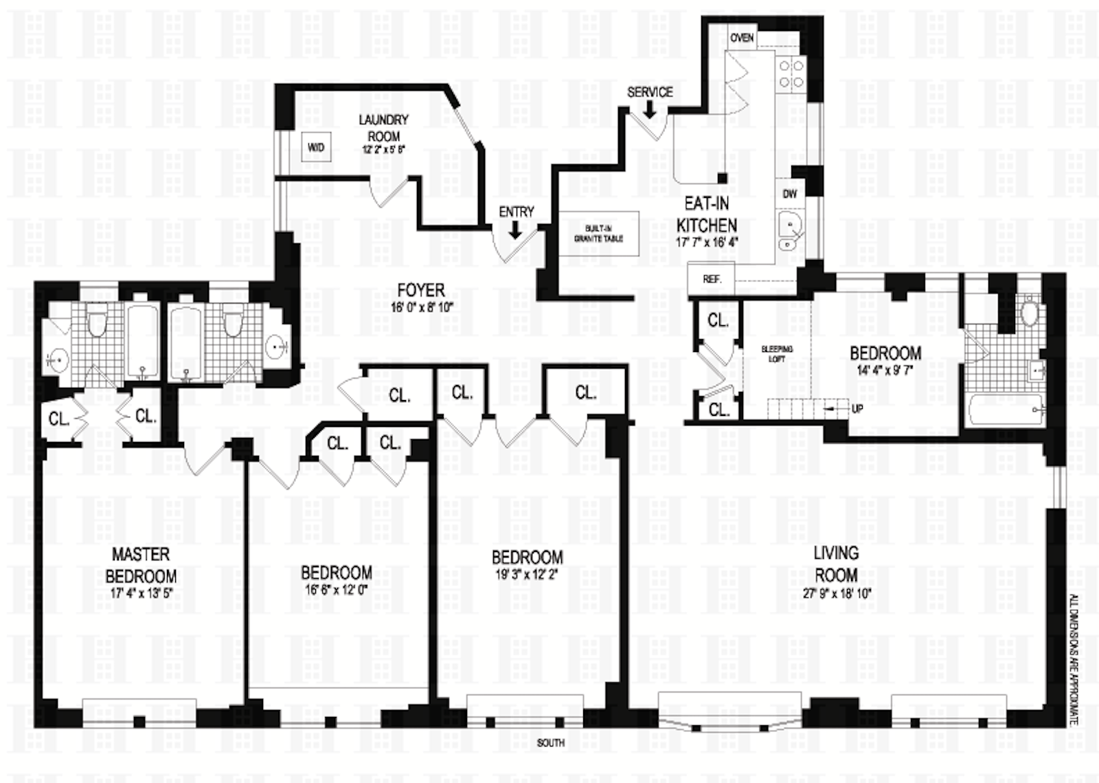 Floorplan for 260 West 72nd Street, 4CD