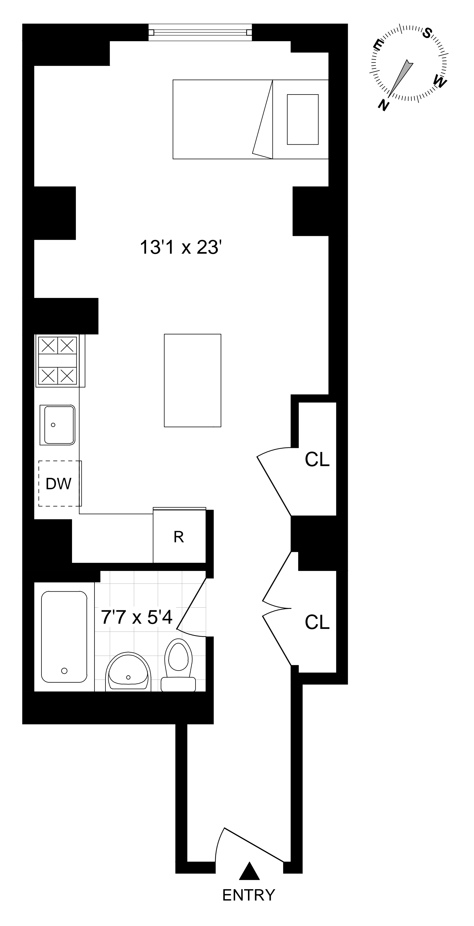 Floorplan for 20 West Street, 29C